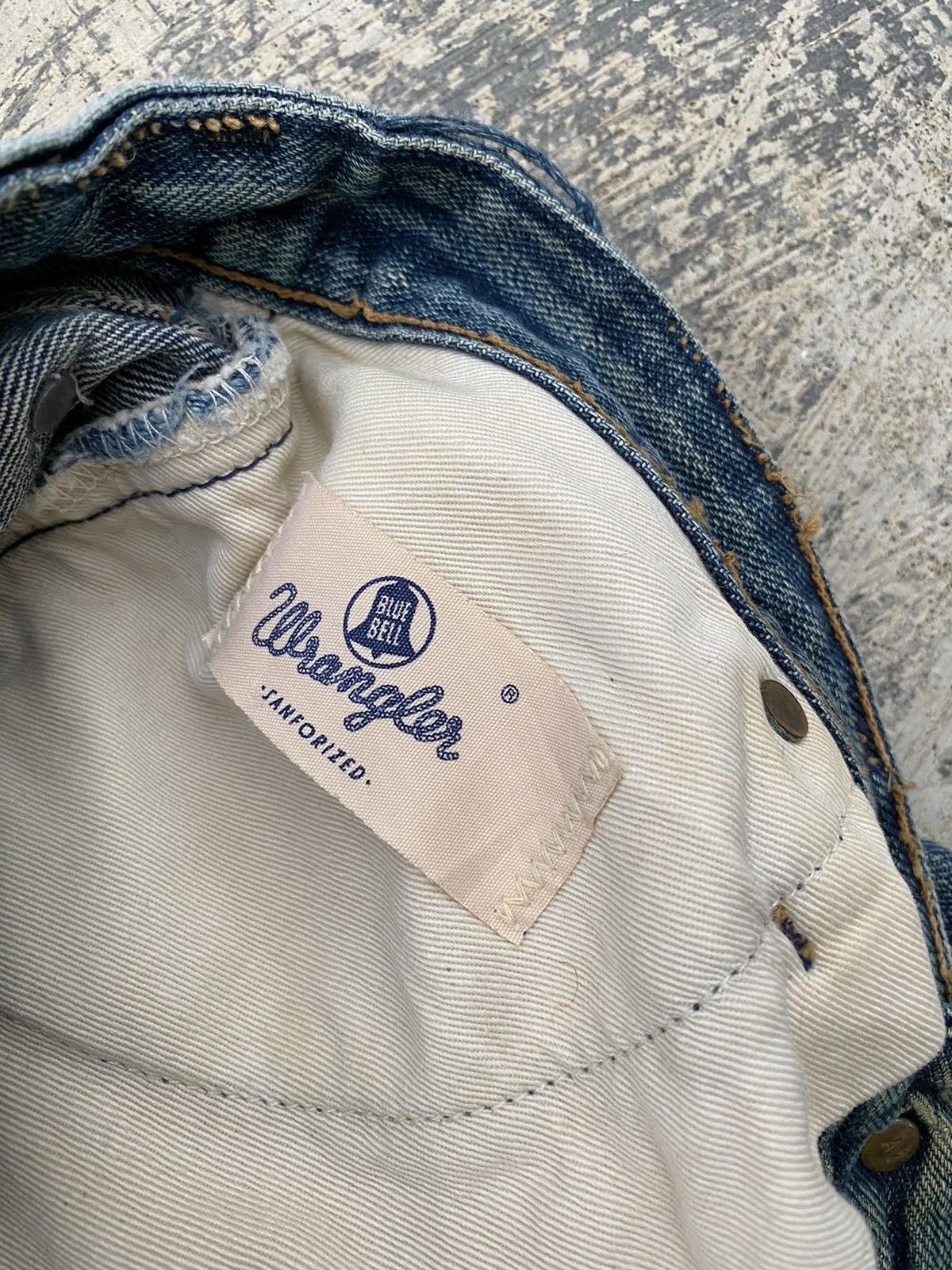 Vintage × Wrangler VINTAGE WRANGLER SELVEDGE DISTRESSED COWBOY PUNK RAVE GRUNGE Size US 28 / EU 44 - 5 Thumbnail