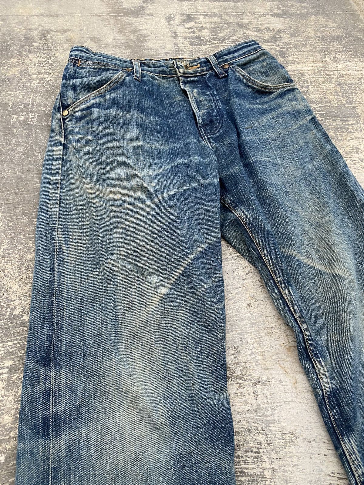 Vintage × Wrangler VINTAGE WRANGLER SELVEDGE DISTRESSED COWBOY PUNK RAVE GRUNGE Size US 28 / EU 44 - 11 Thumbnail