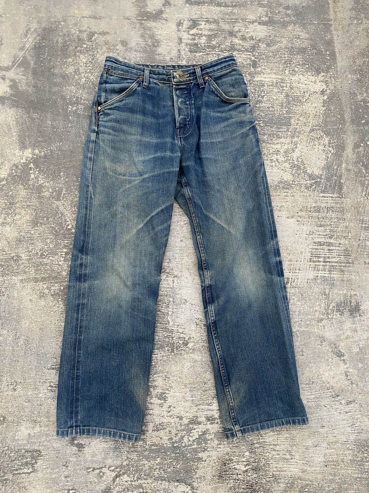 Vintage × Wrangler VINTAGE WRANGLER SELVEDGE DISTRESSED COWBOY PUNK RAVE GRUNGE Size US 28 / EU 44 - 1 Thumbnail