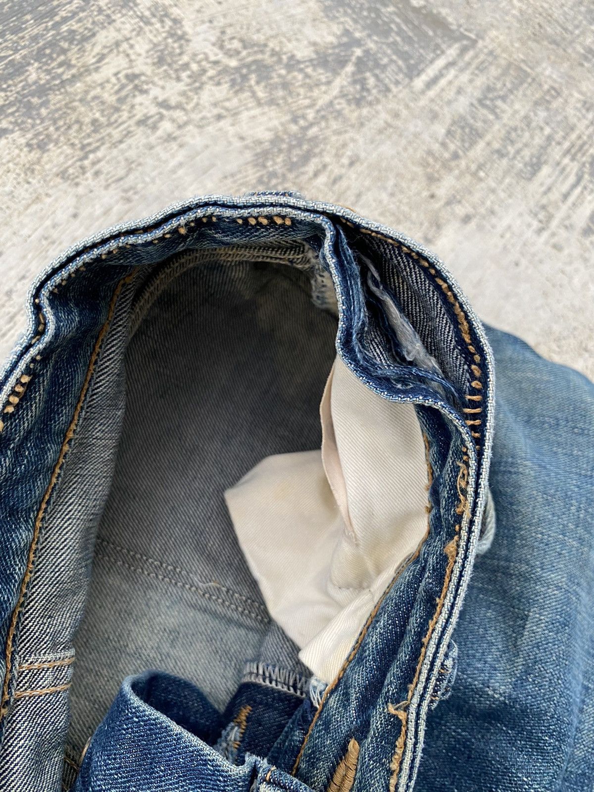 Vintage × Wrangler VINTAGE WRANGLER SELVEDGE DISTRESSED COWBOY PUNK RAVE GRUNGE Size US 28 / EU 44 - 17 Thumbnail