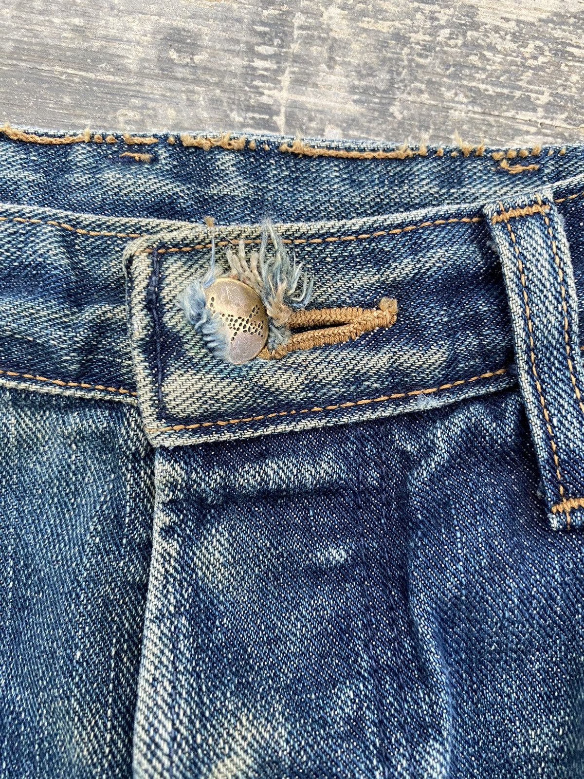 Vintage × Wrangler VINTAGE WRANGLER SELVEDGE DISTRESSED COWBOY PUNK RAVE GRUNGE Size US 28 / EU 44 - 13 Thumbnail