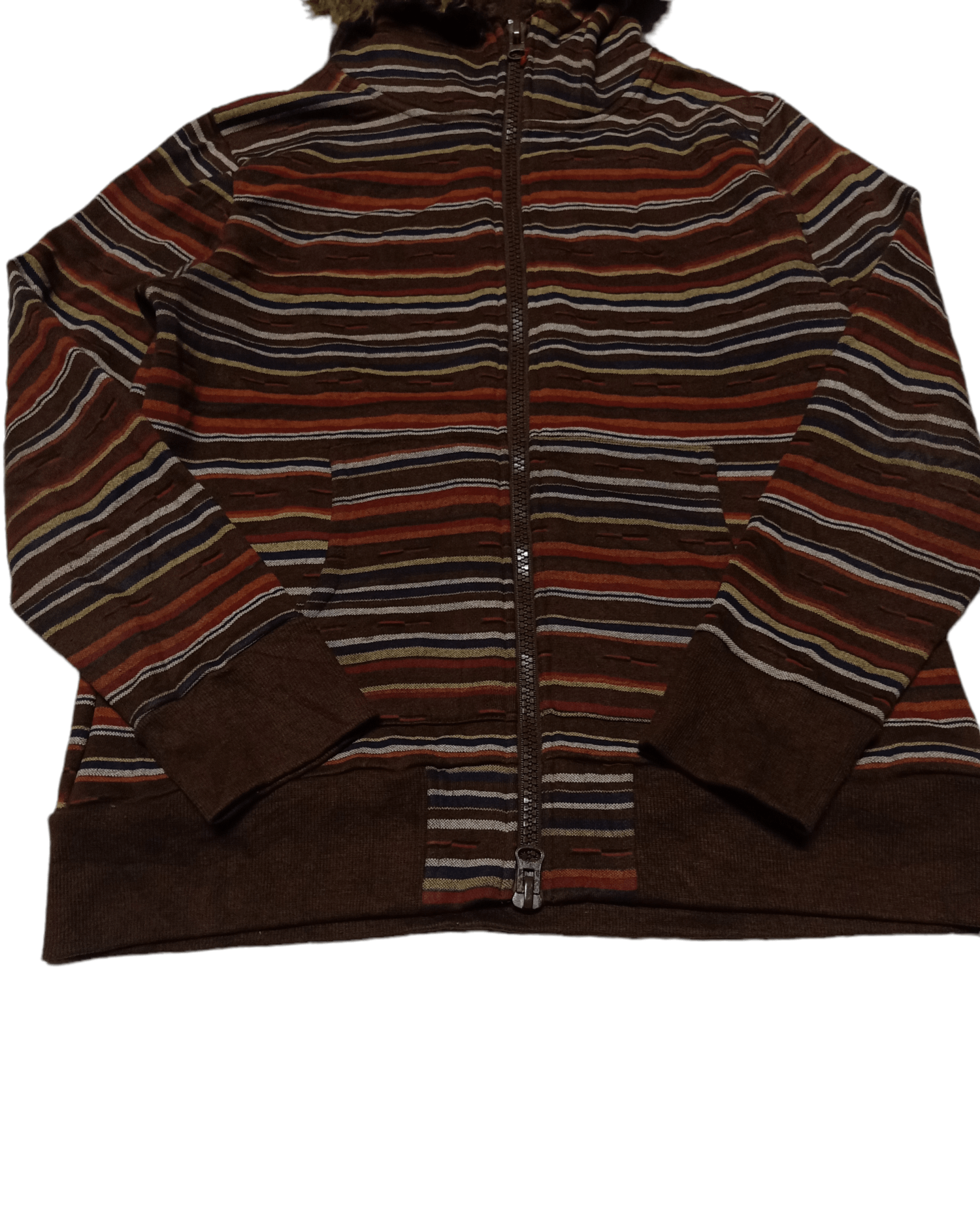 20471120 × Japanese Brand 💥RARE💥 Multicolour Stripe Hoodie Sweater Size M Size US M / EU 48-50 / 2 - 7 Thumbnail