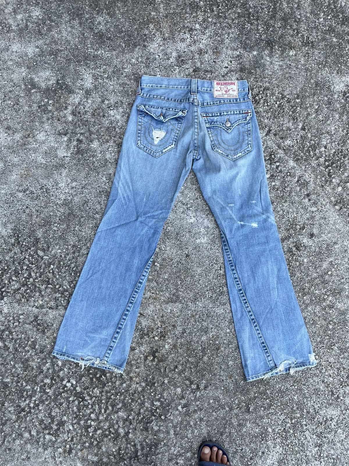 True Religion Flare Jeans True Religion Distressed Boot Cut Size US 31 - 10 Thumbnail