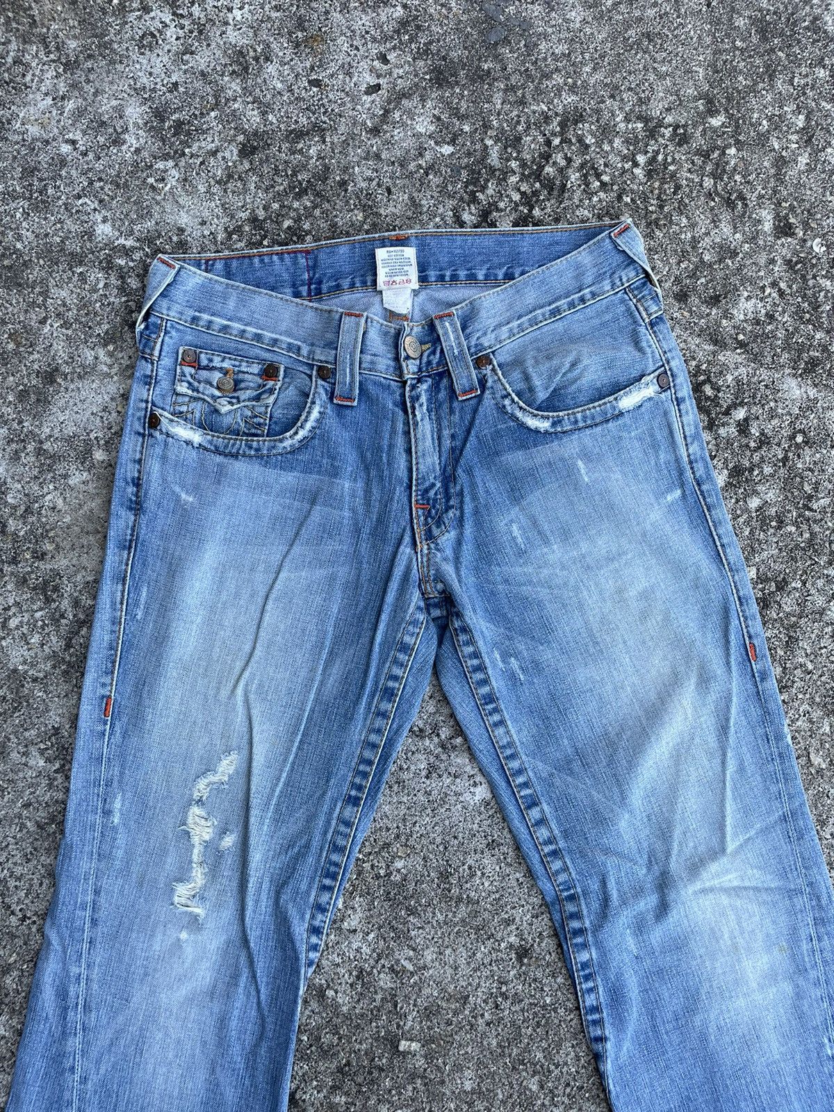 True Religion Flare Jeans True Religion Distressed Boot Cut Size US 31 - 2 Thumbnail