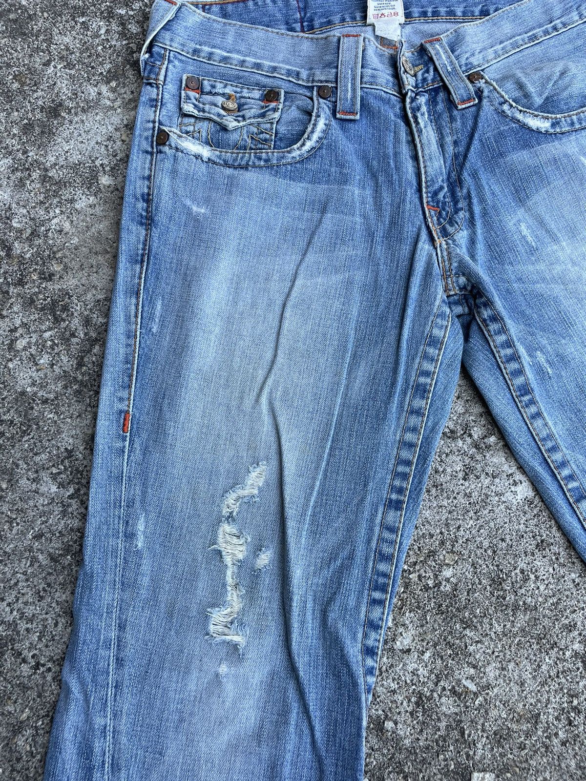 True Religion Flare Jeans True Religion Distressed Boot Cut Size US 31 - 4 Thumbnail