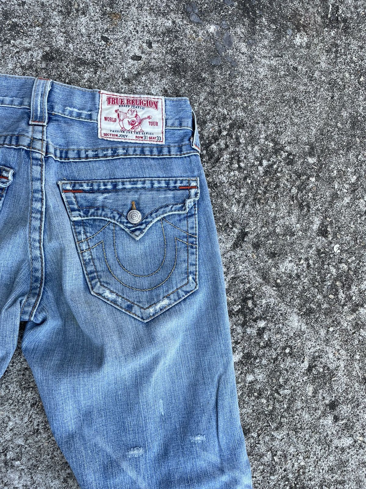 True Religion Flare Jeans True Religion Distressed Boot Cut Size US 31 - 12 Thumbnail