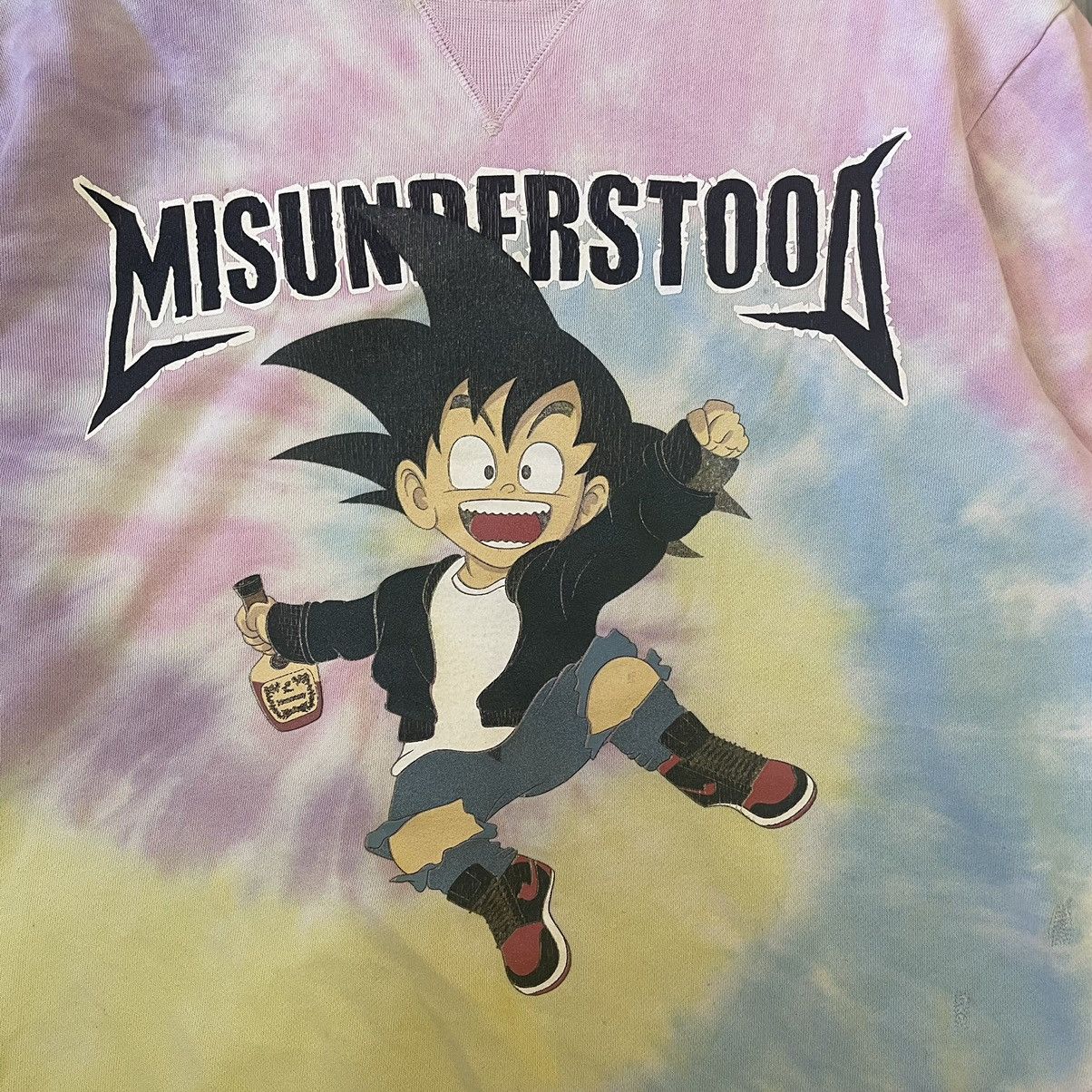 Anime × Vintage 90s Dragon Ball Tie Dye Crewneck Sweatshirt Size L Size US L / EU 52-54 / 3 - 5 Thumbnail