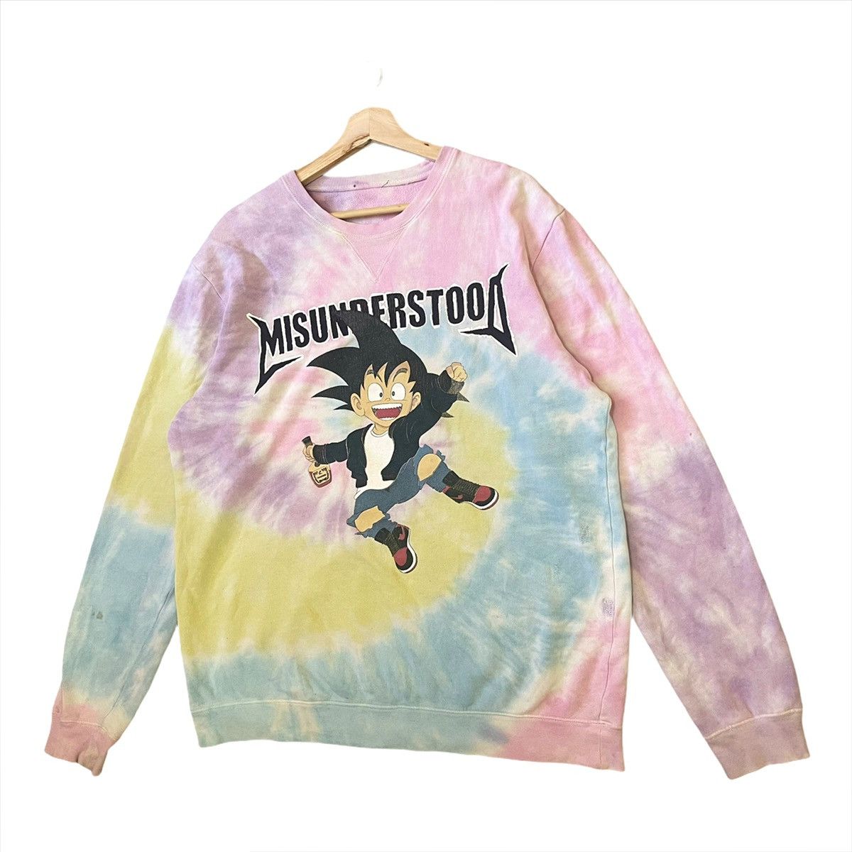 Anime × Vintage 90s Dragon Ball Tie Dye Crewneck Sweatshirt Size L Size US L / EU 52-54 / 3 - 3 Thumbnail
