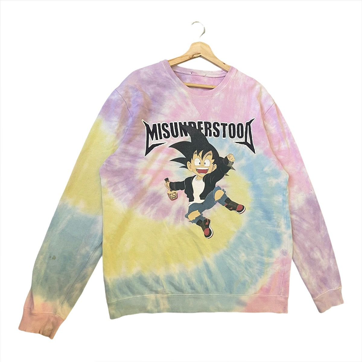 Anime × Vintage 90s Dragon Ball Tie Dye Crewneck Sweatshirt Size L Size US L / EU 52-54 / 3 - 2 Thumbnail