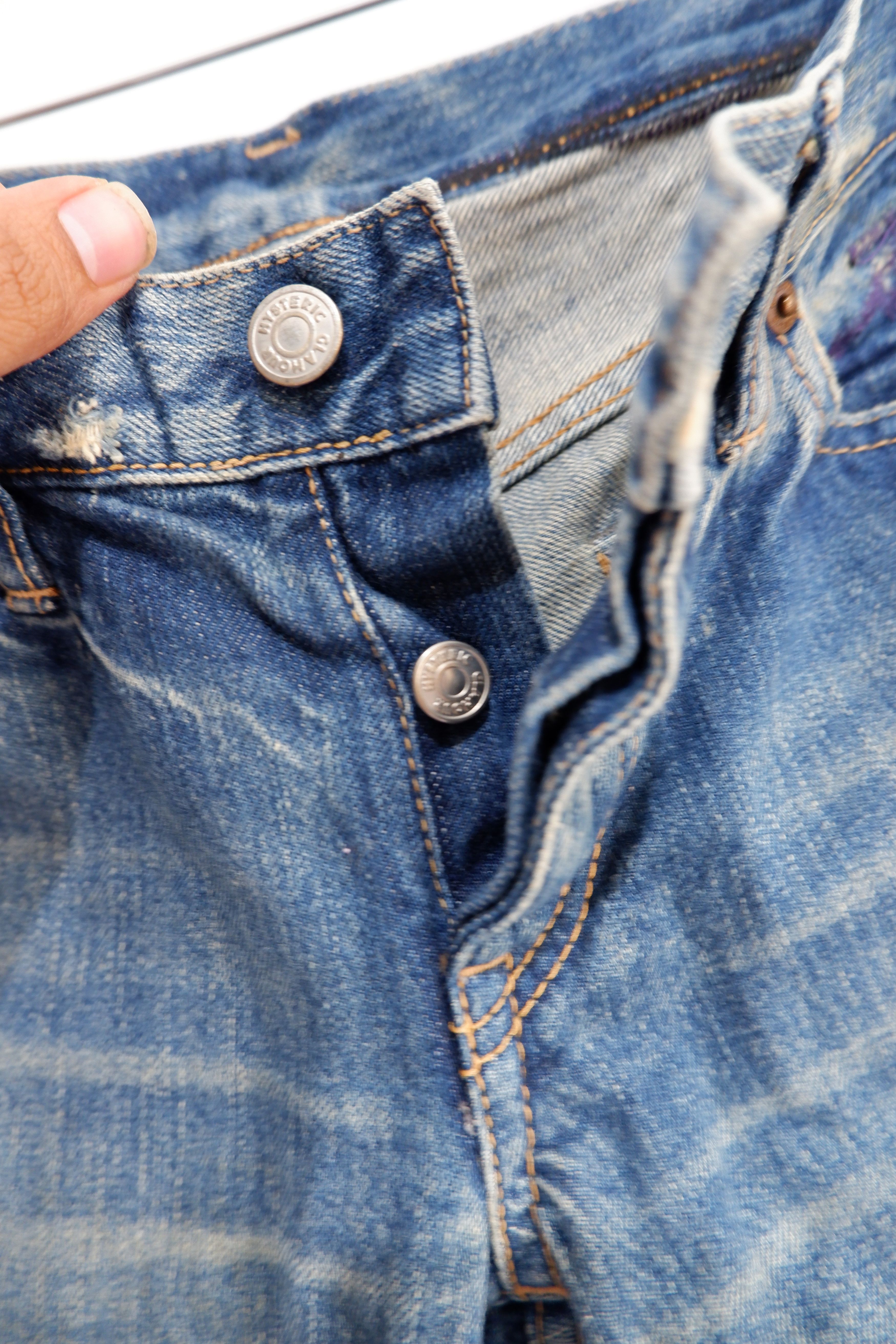 Hysteric Glamour Vintage Hysteric Glamour Distressed Low Rise Selvedge Jeans Size US 28 / EU 44 - 4 Thumbnail
