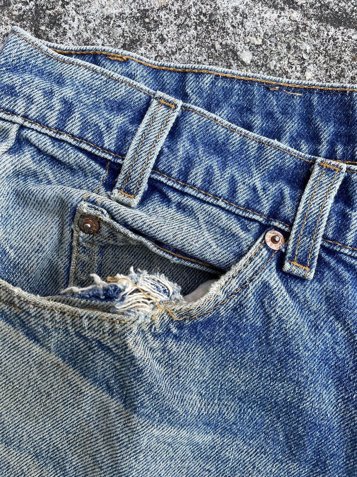 Levi's Vintage Clothing Vintage 90s Levi’s 517 Faded Jeans Size US 35 - 8 Thumbnail
