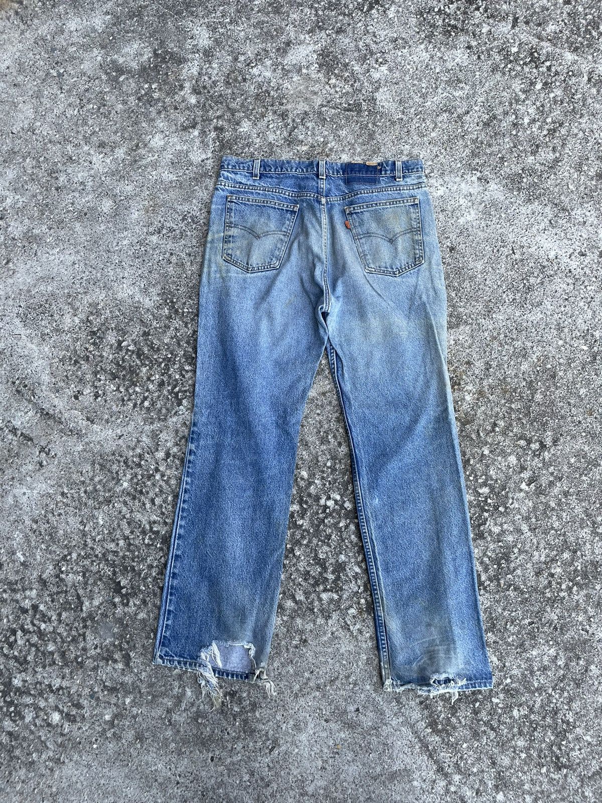 Levi's Vintage Clothing Vintage 90s Levi’s 517 Faded Jeans Size US 35 - 10 Thumbnail