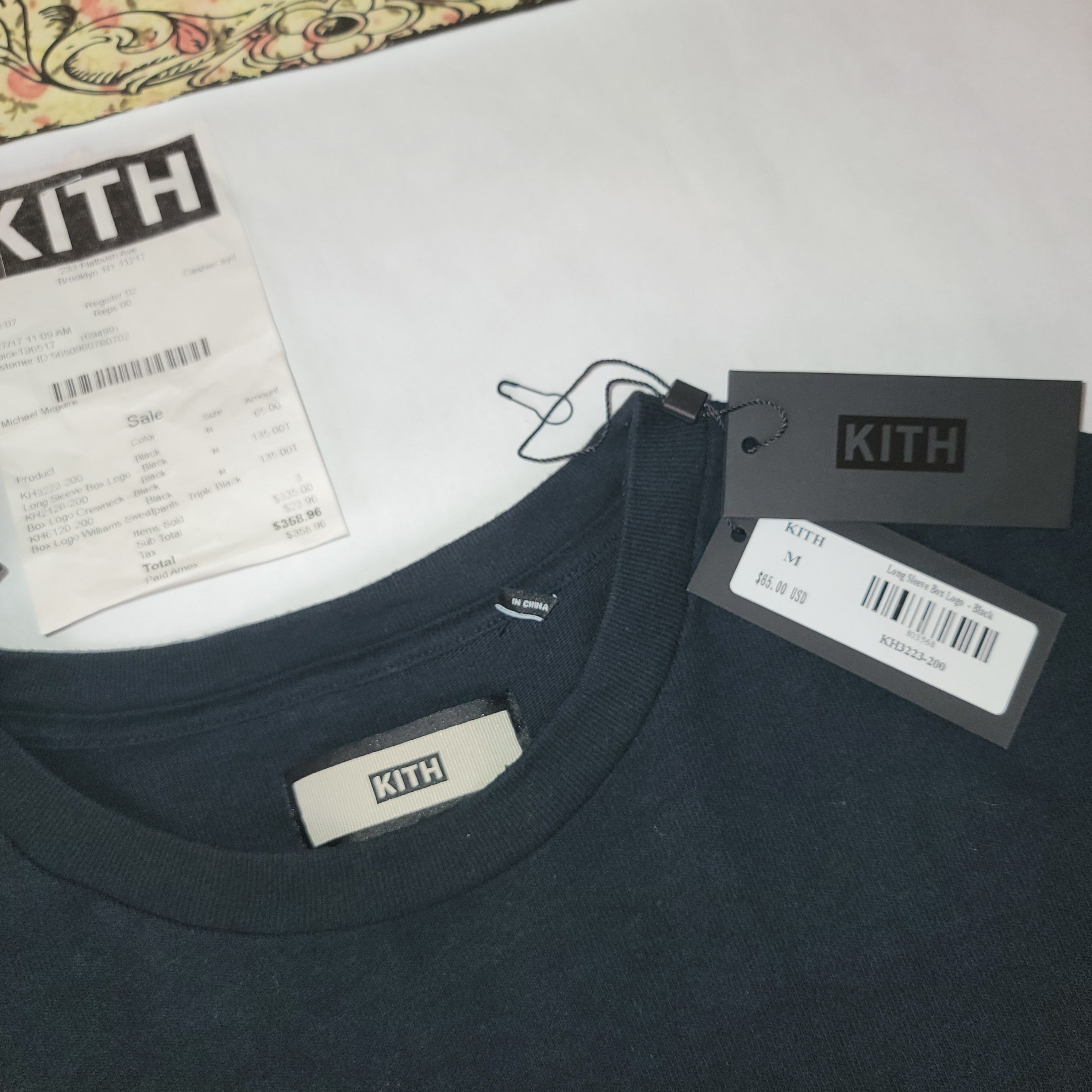 Kith Classic Logo Triple Black L/S Tee long sleeve Size US M / EU 48-50 / 2 - 5 Thumbnail