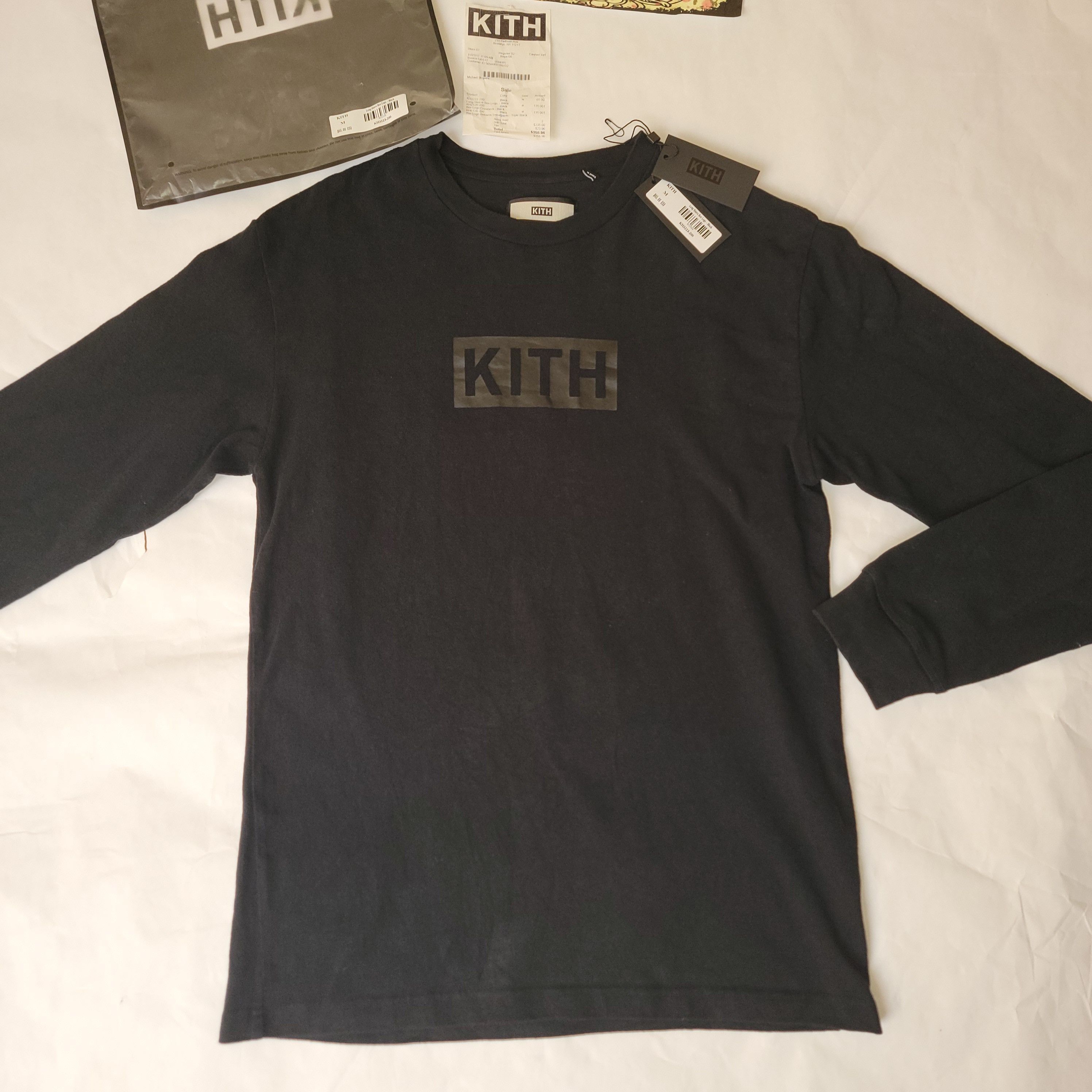 Kith Classic Logo Triple Black L/S Tee long sleeve Size US M / EU 48-50 / 2 - 1 Thumbnail
