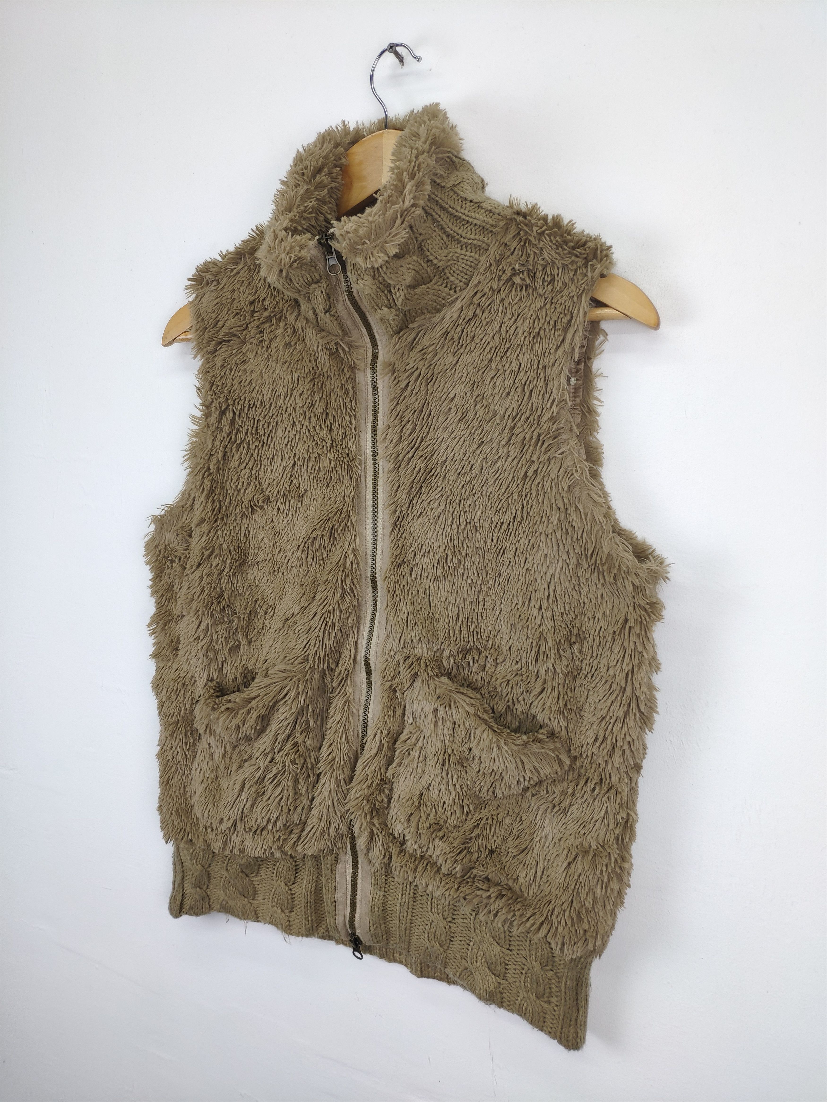 Japanese Brand × Vintage Shaggy Cardigan Vest Faux fur by Eeni Meeni Size S / US 4 / IT 40 - 8 Thumbnail