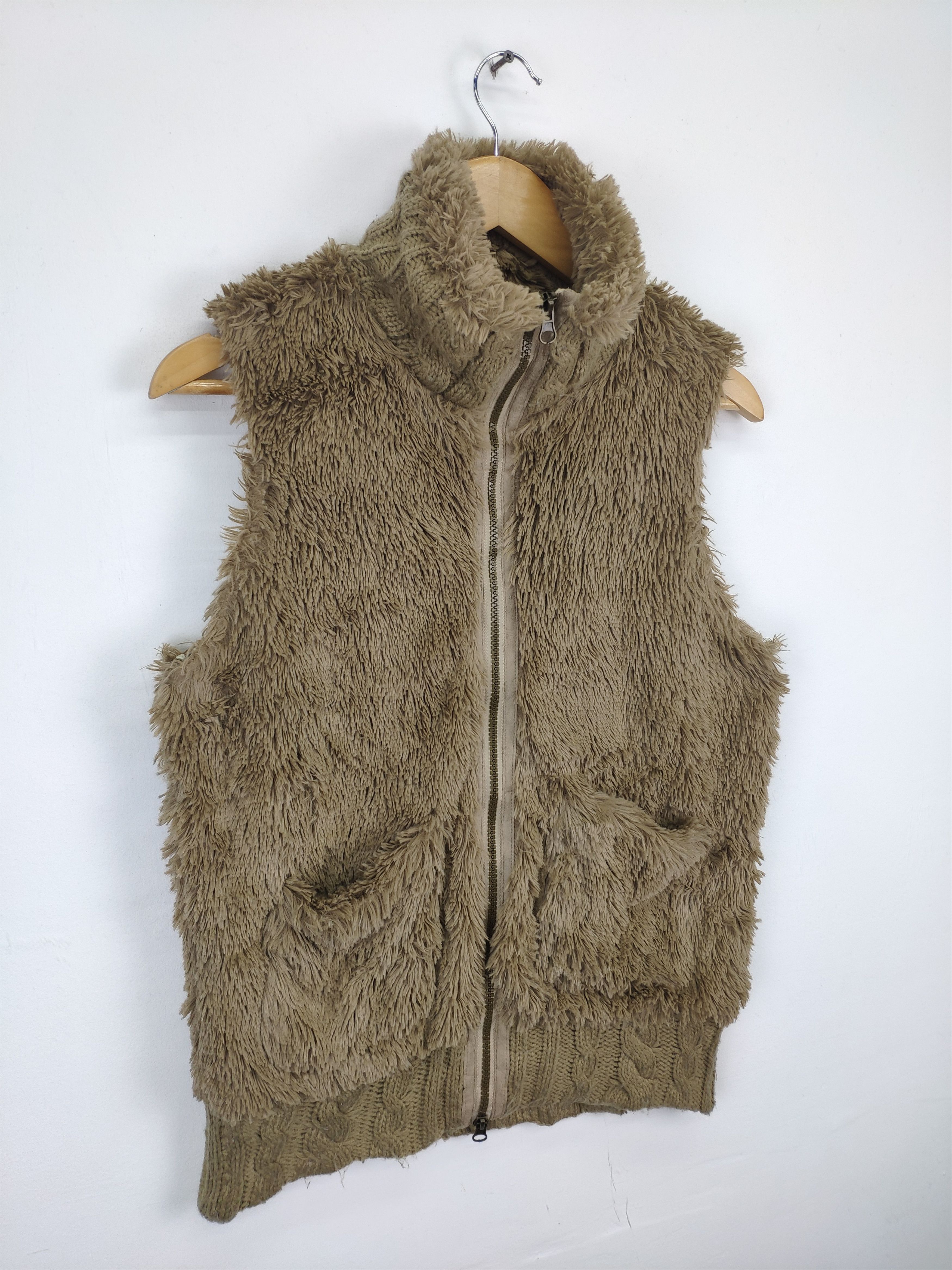 Japanese Brand × Vintage Shaggy Cardigan Vest Faux fur by Eeni Meeni Size S / US 4 / IT 40 - 9 Thumbnail