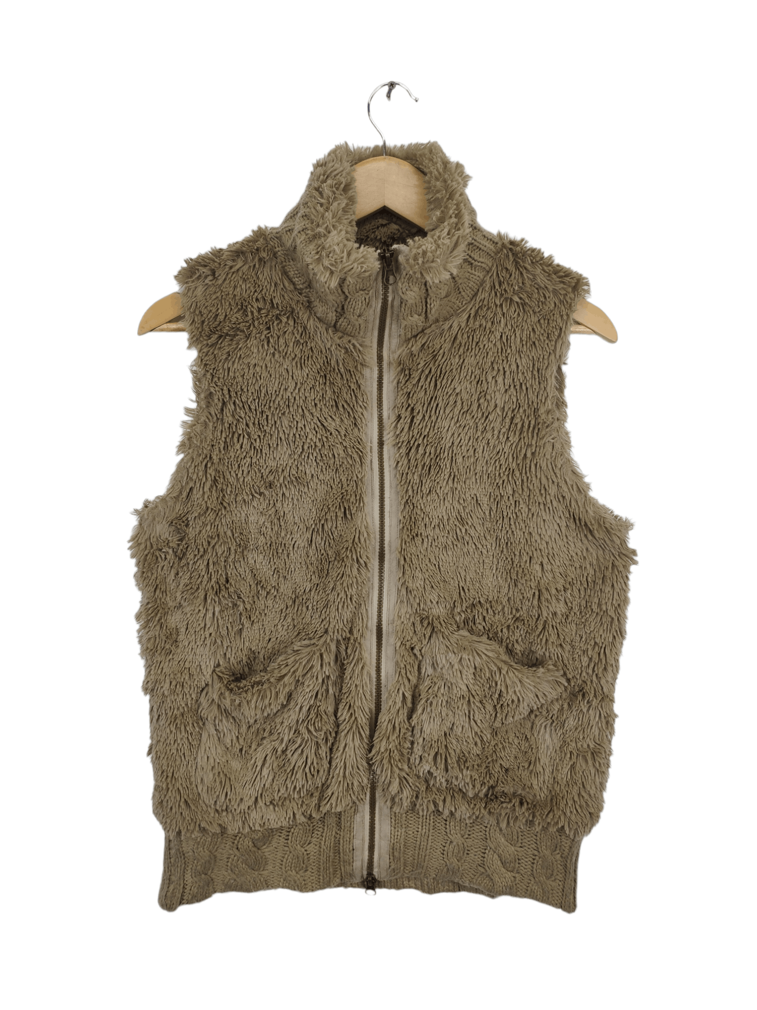 Japanese Brand × Vintage Shaggy Cardigan Vest Faux fur by Eeni Meeni Size S / US 4 / IT 40 - 1 Thumbnail