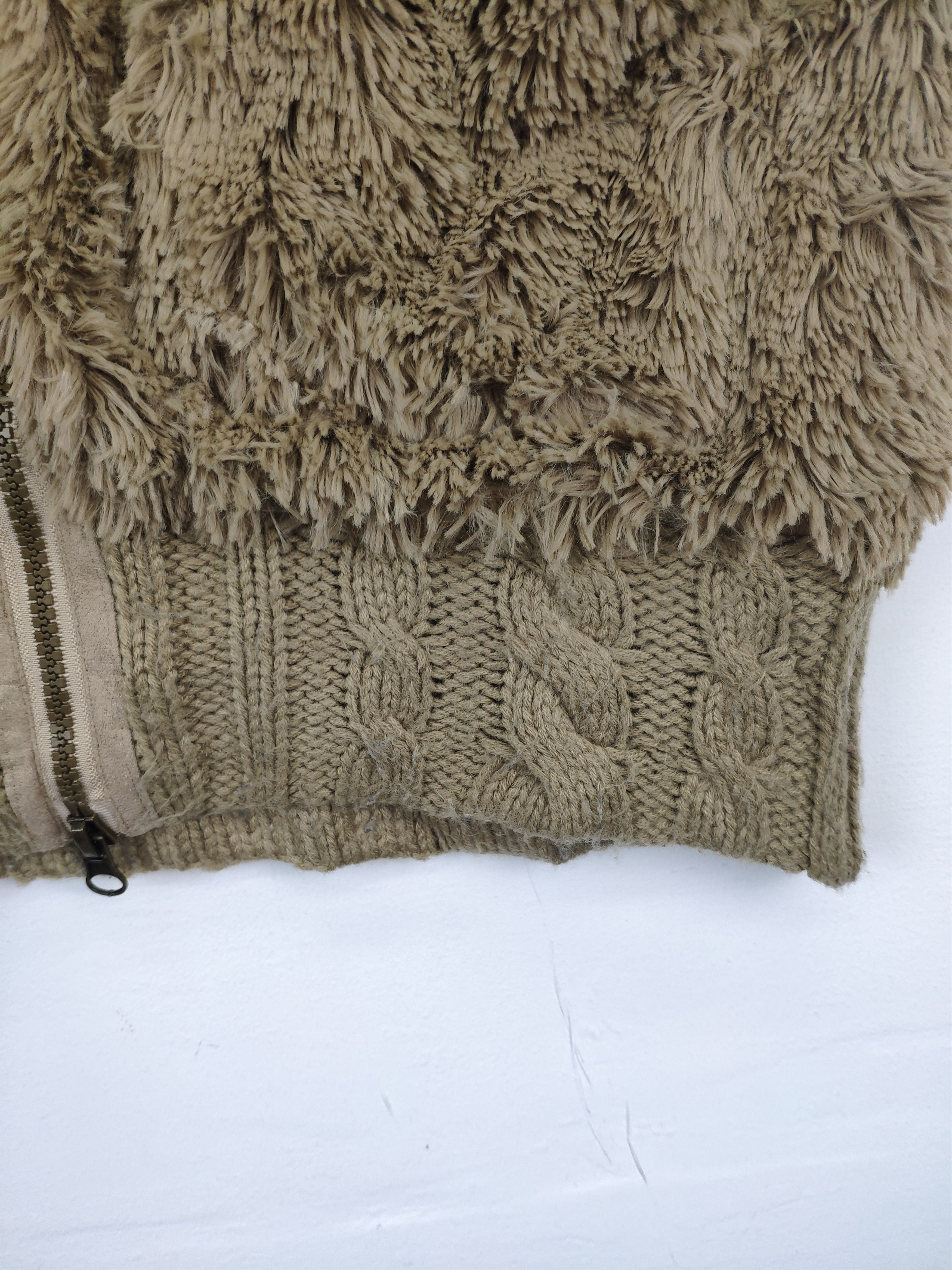 Japanese Brand × Vintage Shaggy Cardigan Vest Faux fur by Eeni Meeni Size S / US 4 / IT 40 - 13 Thumbnail