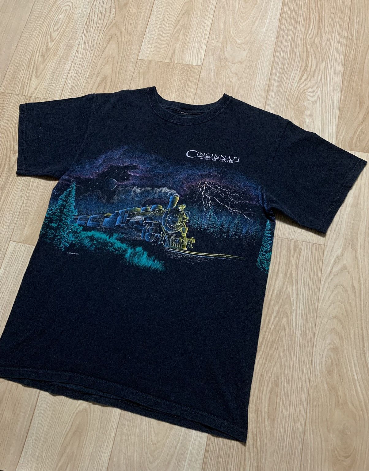 Vintage Vintage Sansegal Cincinanati Train T-Shirt Size US M / EU 48-50 / 2 - 2 Thumbnail