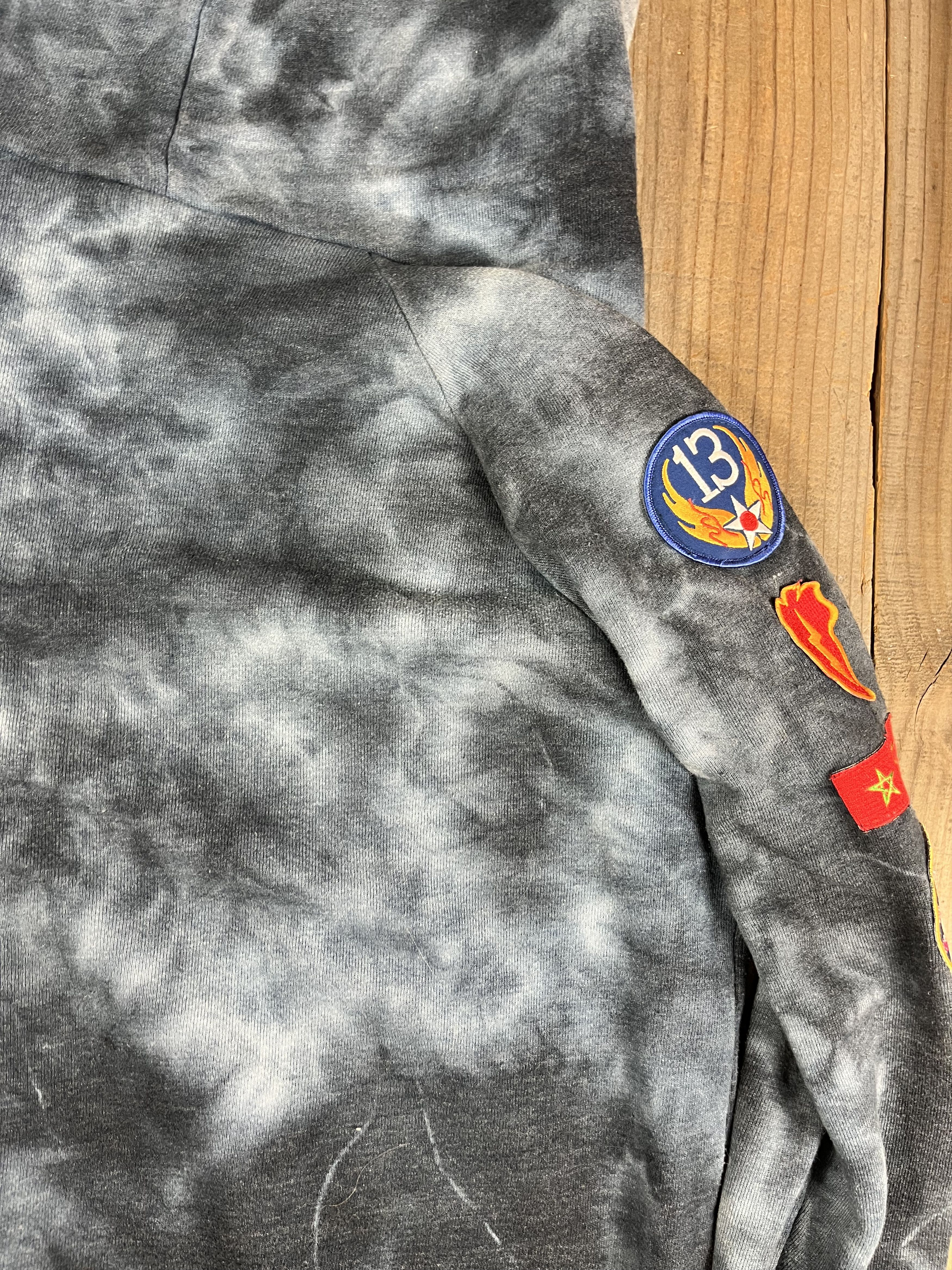 Gianni Mora Gianni Mora Tie Dye Patches Zip Up Hoodie L Size US L / EU 52-54 / 3 - 8 Thumbnail