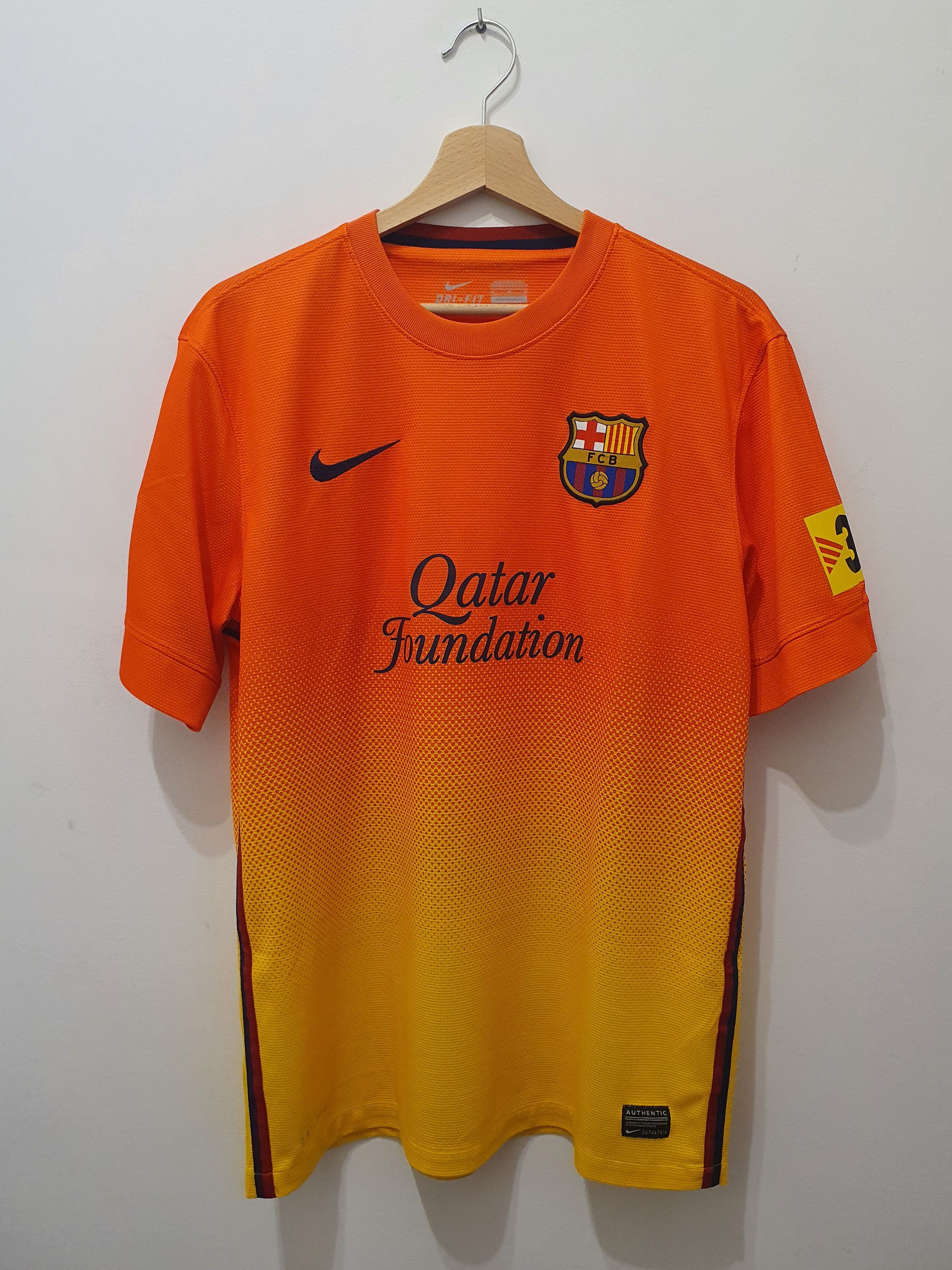 Barcelona away shirt 2012/2013 the Nike Size L Color Orange