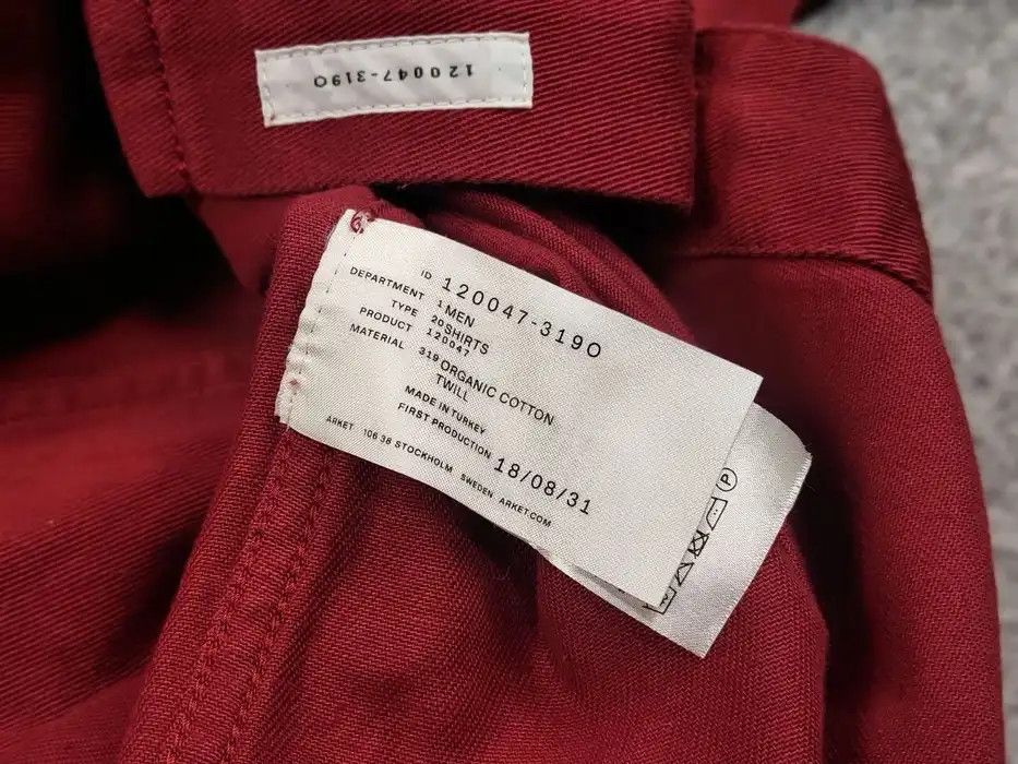 Arket Arket Overshirt Pocket Red Cotton Light Jacket Size US S / EU 44-46 / 1 - 9 Thumbnail