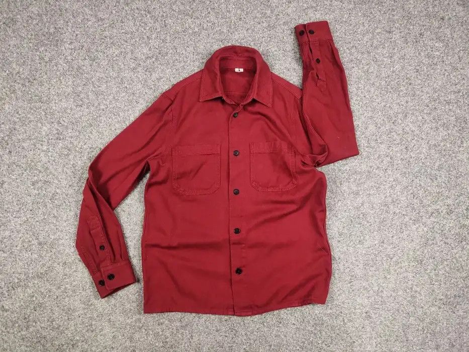 Arket Arket Overshirt Pocket Red Cotton Light Jacket Size US S / EU 44-46 / 1 - 5 Thumbnail