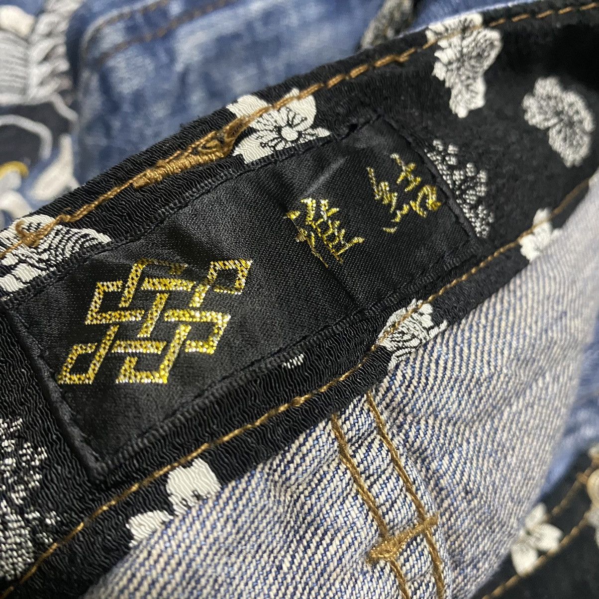 Karakuri Tamashii Japanese Traditional Denim Embroidery Fish Koi Jeans Size US 30 / EU 46 - 17 Thumbnail