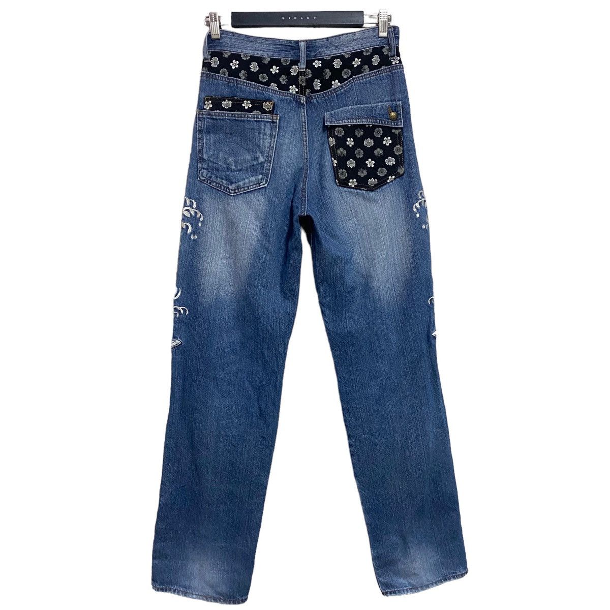 Karakuri Tamashii Japanese Traditional Denim Embroidery Fish Koi Jeans Size US 30 / EU 46 - 3 Thumbnail