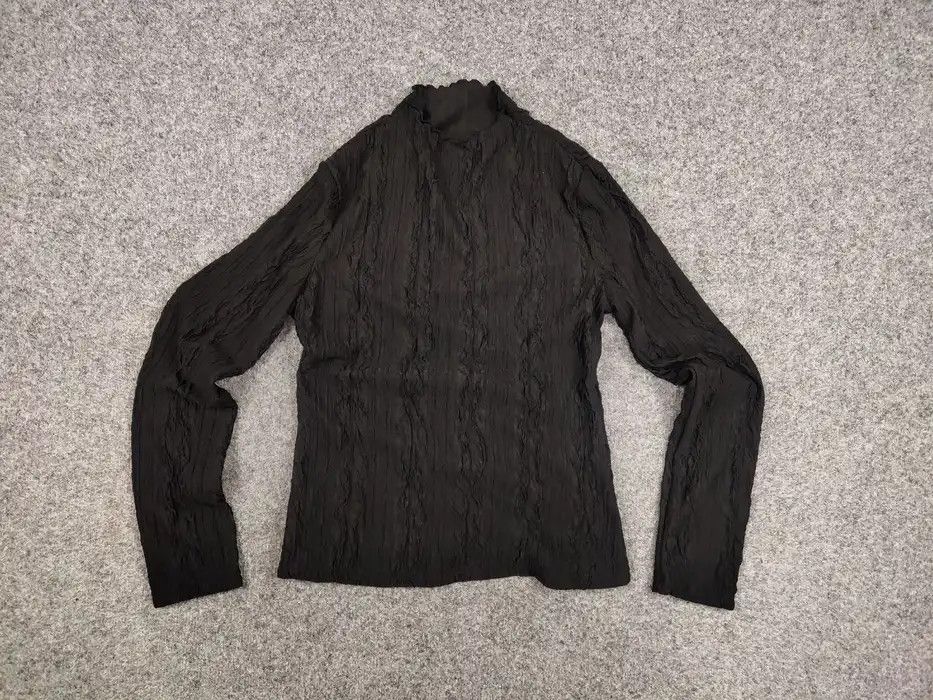 Japanese Brand Vintage y2k Japan Issey Miyake Style Pleated Long Sleeve Size M / US 6-8 / IT 42-44 - 7 Thumbnail