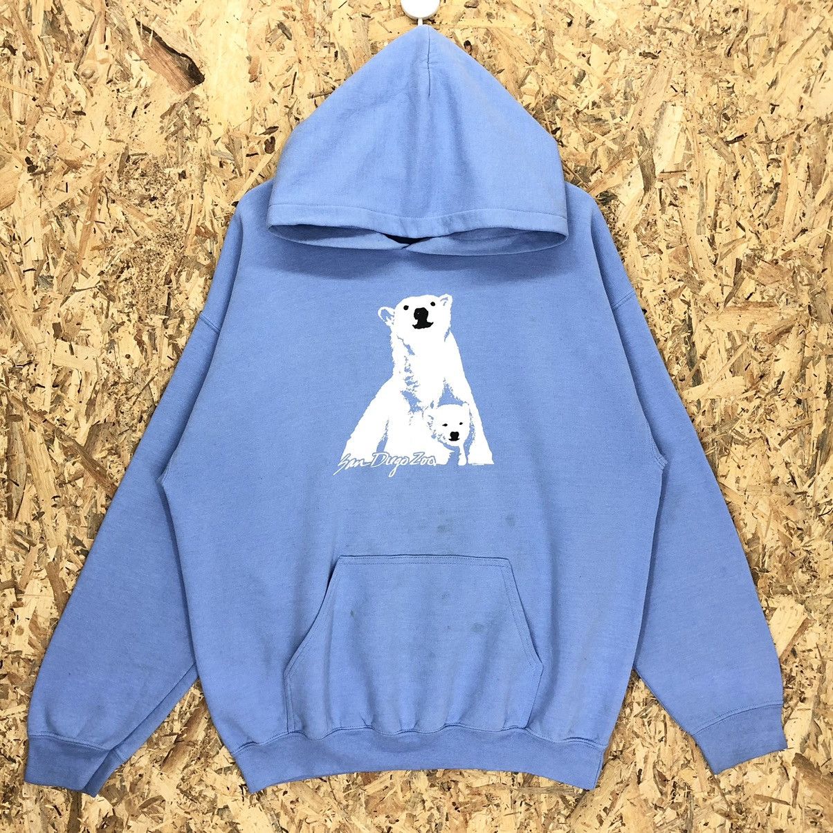 Gildan × Vintage Vintage San Diego Zoo By Gildan Hoodie Sweatshirt Size US L / EU 52-54 / 3 - 1 Thumbnail