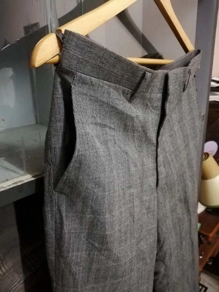 Japanese Brand × Retrofit × Vintage Vintage Retro Japanese Brand Wool Plaid Pant 33x27 Size US 33 - 3 Thumbnail