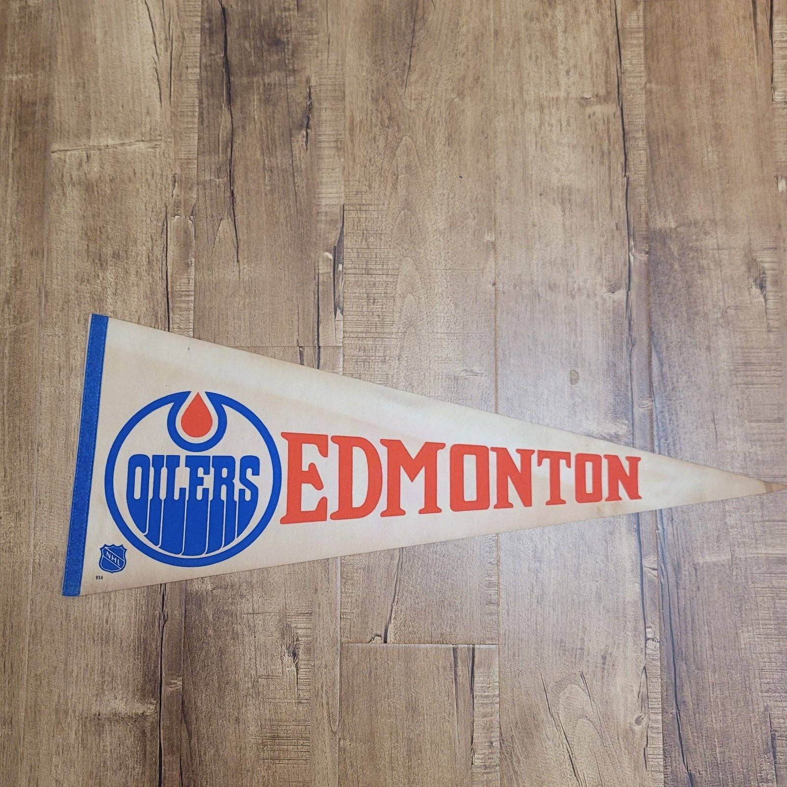 Vtg 1970s Edmonton Oilers Pennant NHL