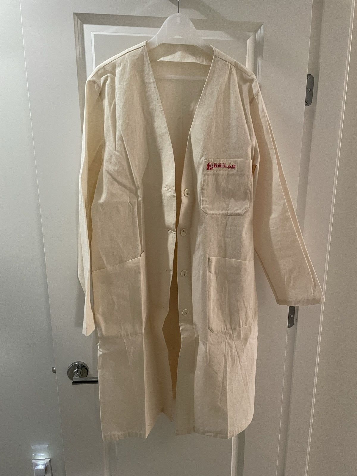 image of Raf Simons Runway Lab Coat in Off White, Men's (Size Medium)