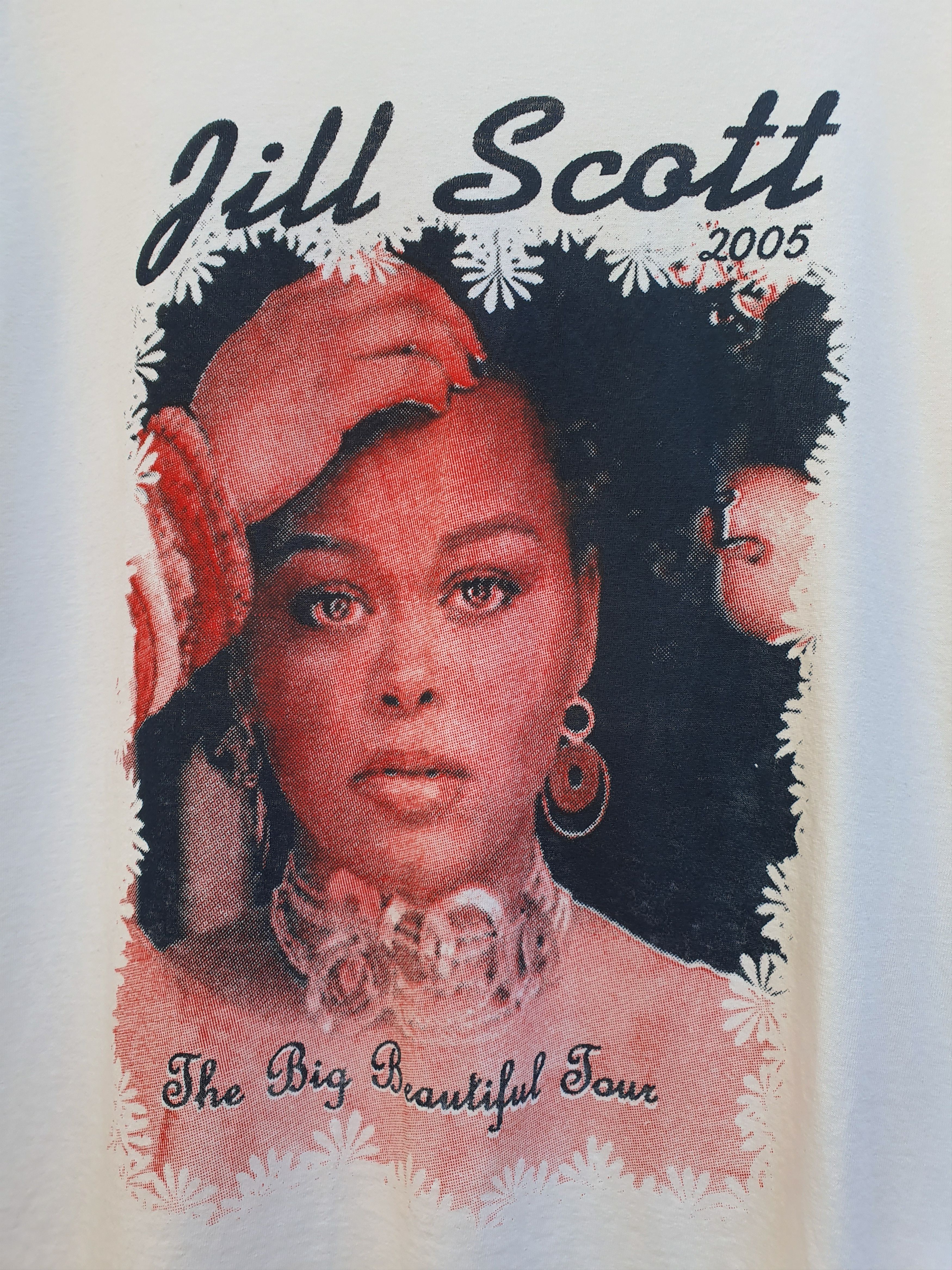 Rap Tees × Vintage Rare! 2005 Jill Scott The Big Beautiful Tour White Rap Tee Size US XL / EU 56 / 4 - 3 Thumbnail