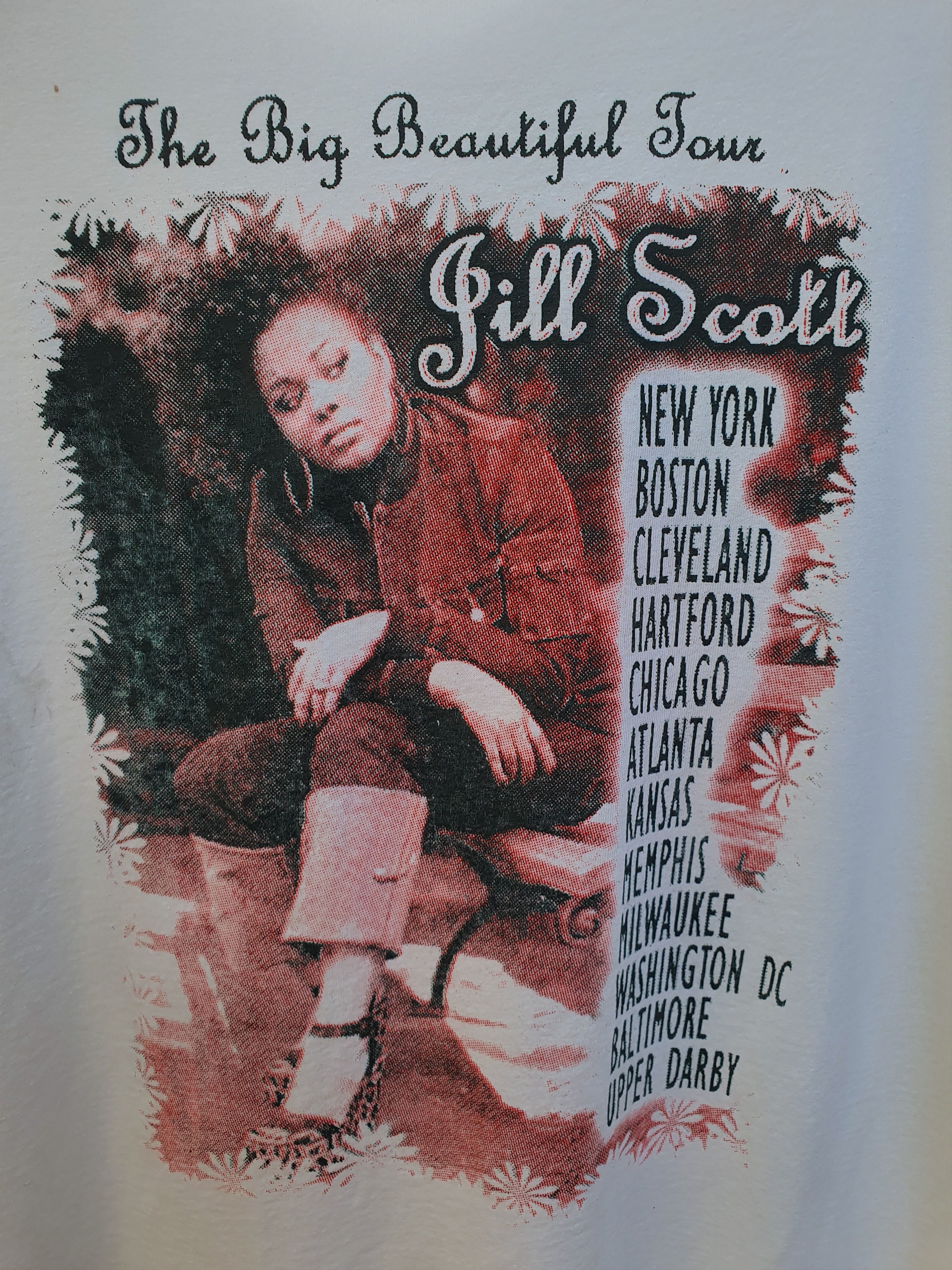 Rap Tees × Vintage Rare! 2005 Jill Scott The Big Beautiful Tour White Rap Tee Size US XL / EU 56 / 4 - 7 Thumbnail