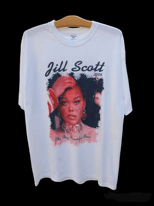 Vintage Rare! 2005 Jill Scott The Big Beautiful Tour White Rap Tee