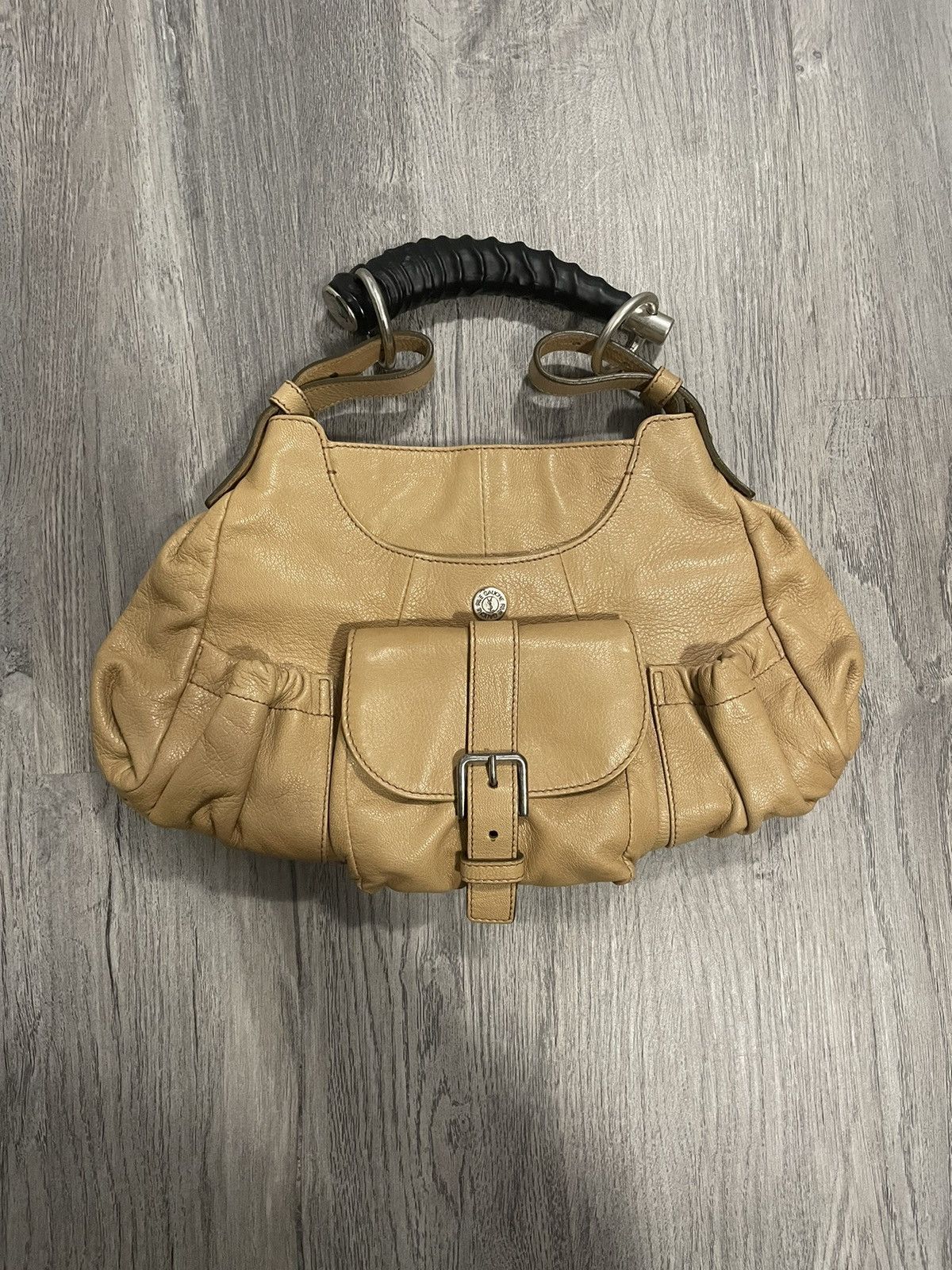 Vintage × Yves Saint Laurent Yves Saint Laurent leather bone
