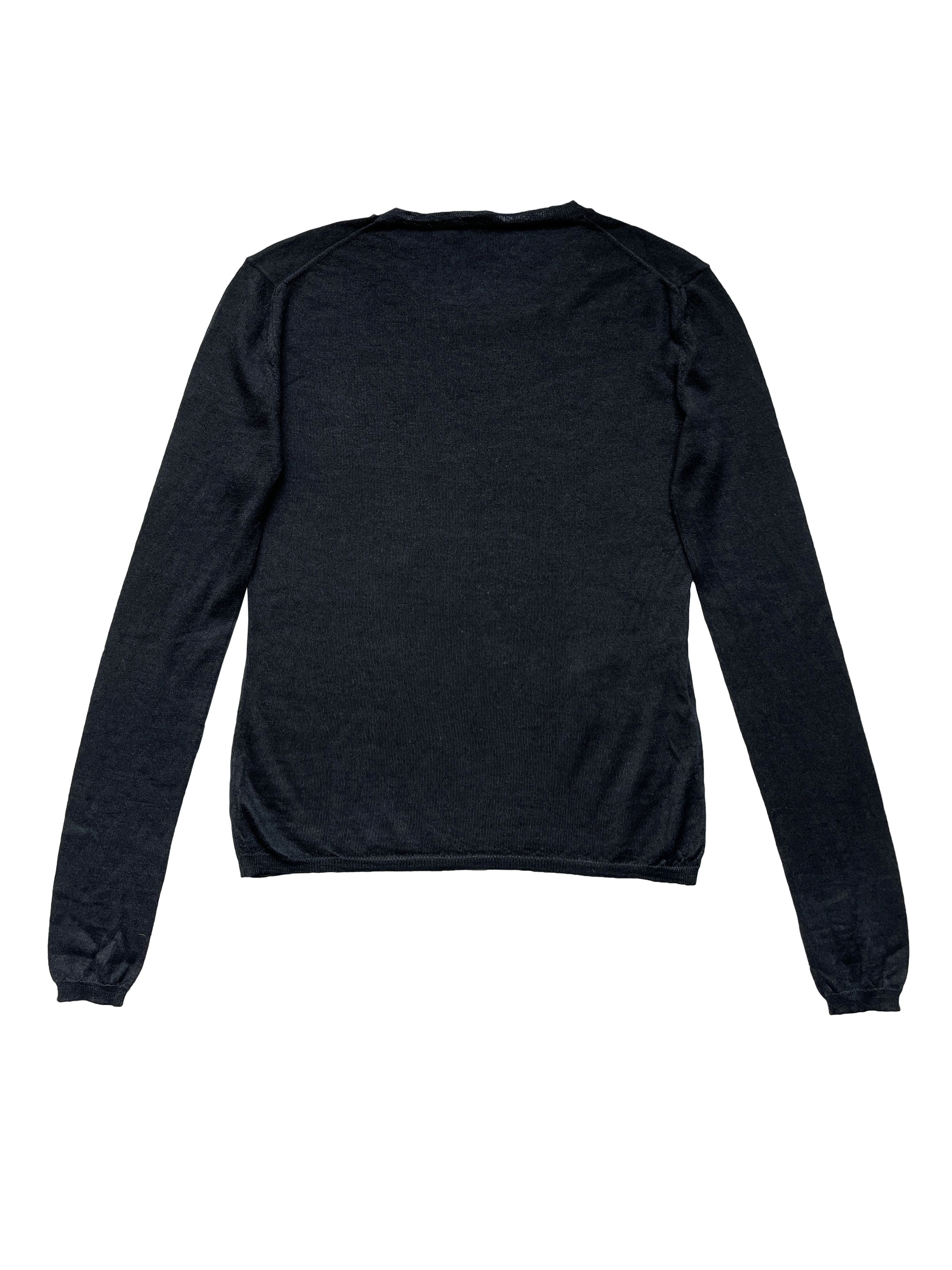 Miu Miu ⚡️QUICK SALE⚡️2014 Miu Miu Dark Navy Cashmere/Silk Knit Size S / US 4 / IT 40 - 2 Thumbnail