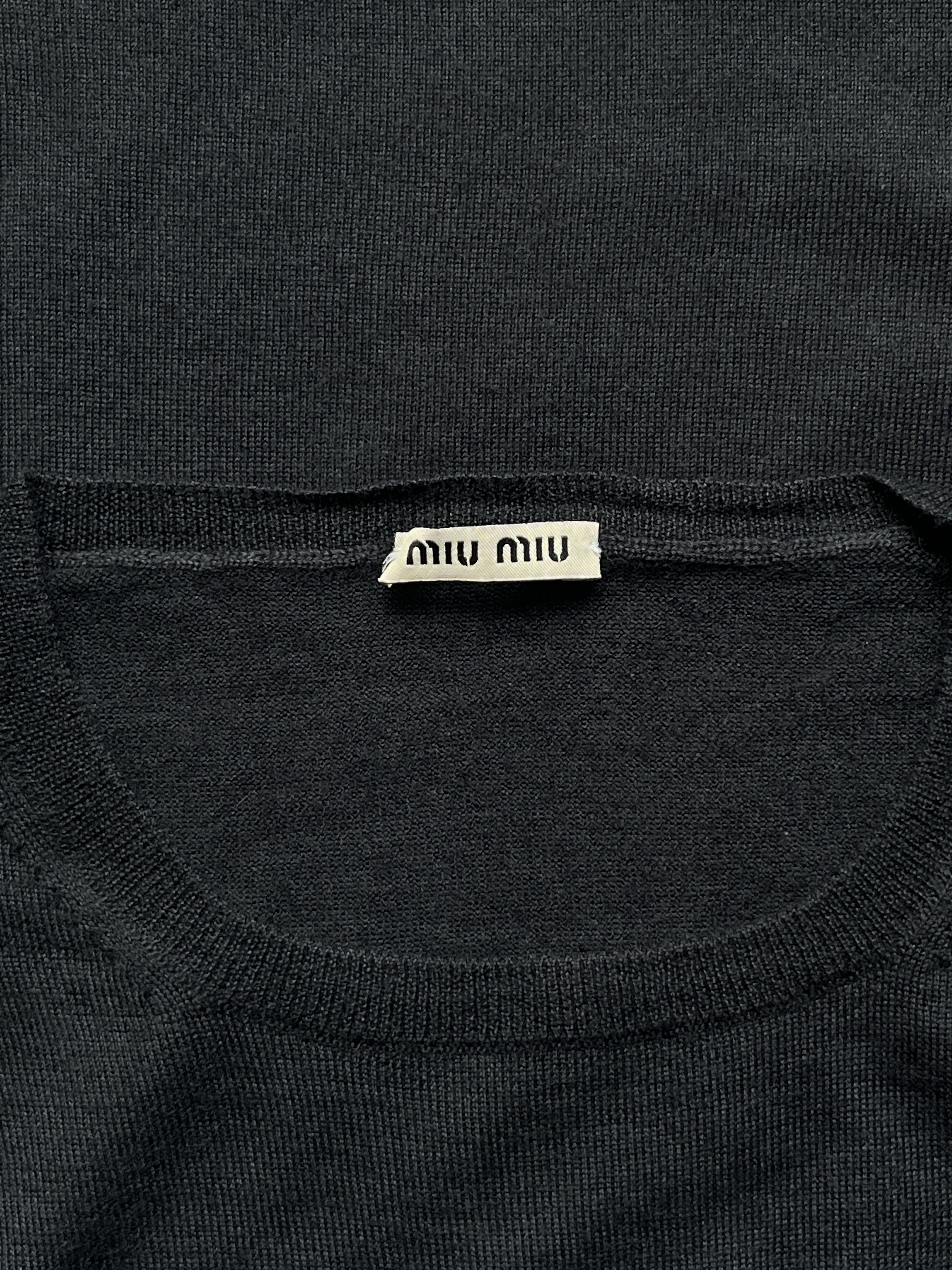 Miu Miu ⚡️QUICK SALE⚡️2014 Miu Miu Dark Navy Cashmere/Silk Knit Size S / US 4 / IT 40 - 3 Thumbnail