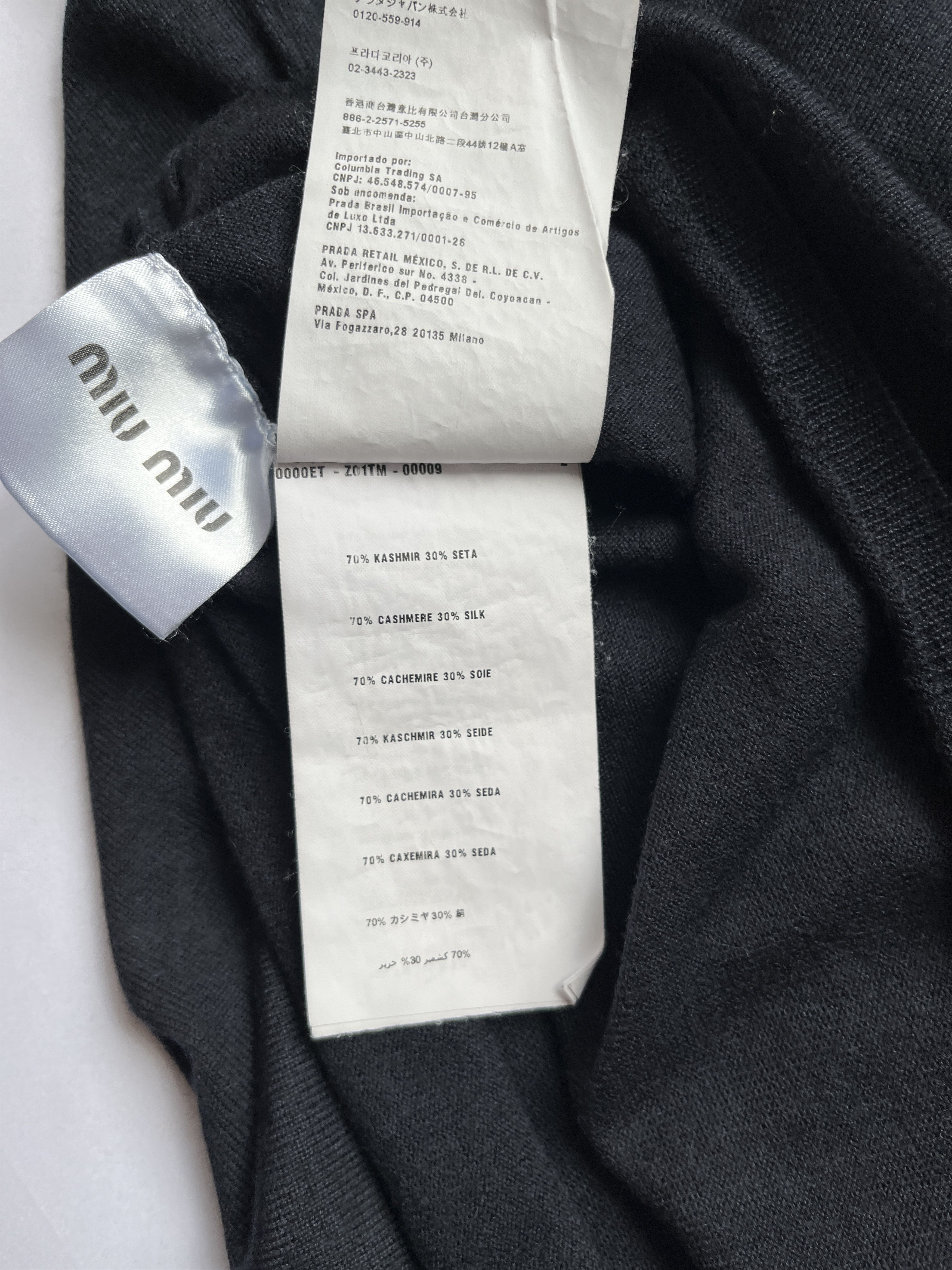 Miu Miu ⚡️QUICK SALE⚡️2014 Miu Miu Dark Navy Cashmere/Silk Knit Size S / US 4 / IT 40 - 6 Thumbnail