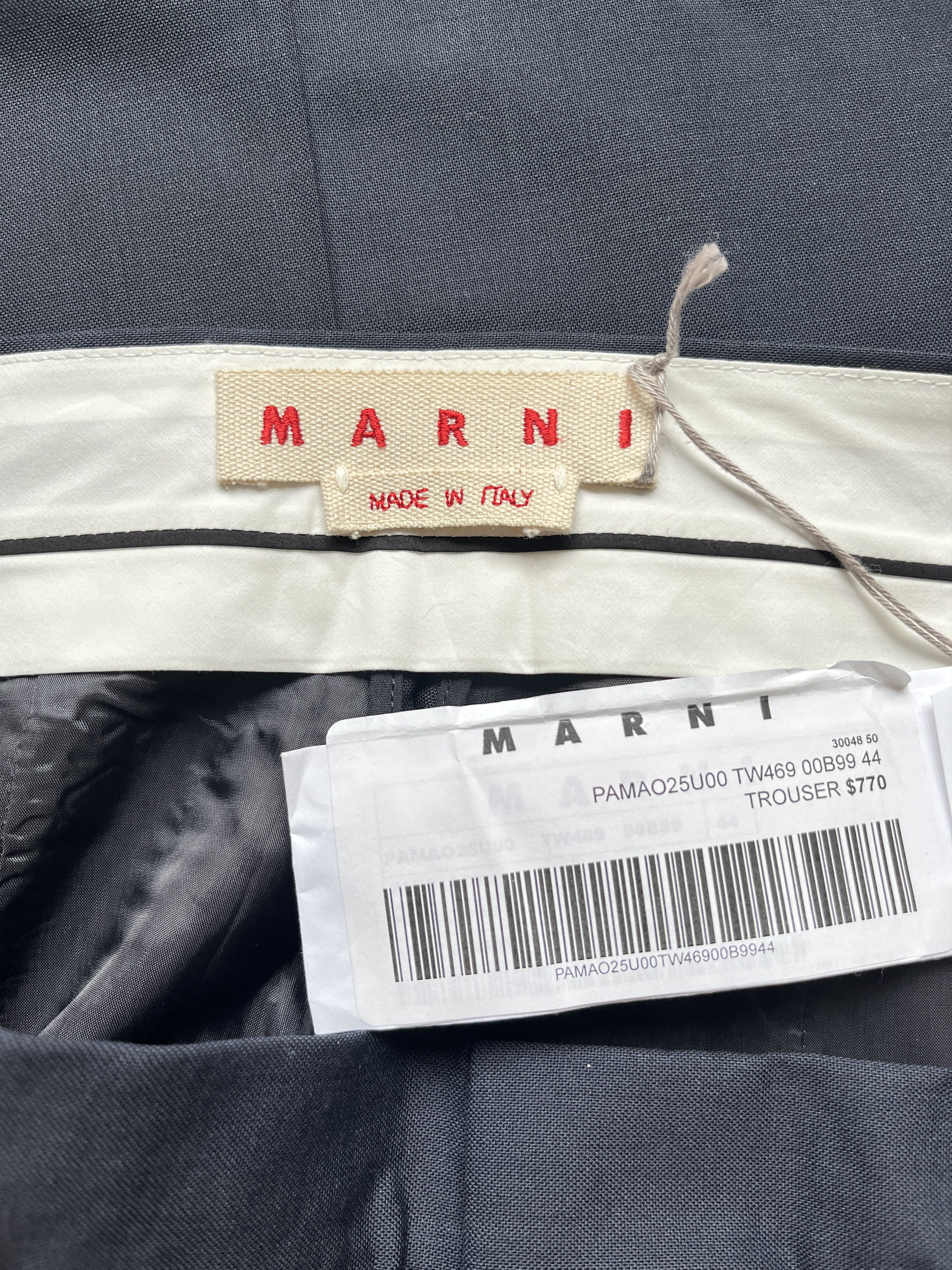 Marni ⚡️QUICK SALE⚡️Marni Midnight Blue Wide Legged Trousers Pants Size 34" / US 12 / IT 48 - 3 Thumbnail
