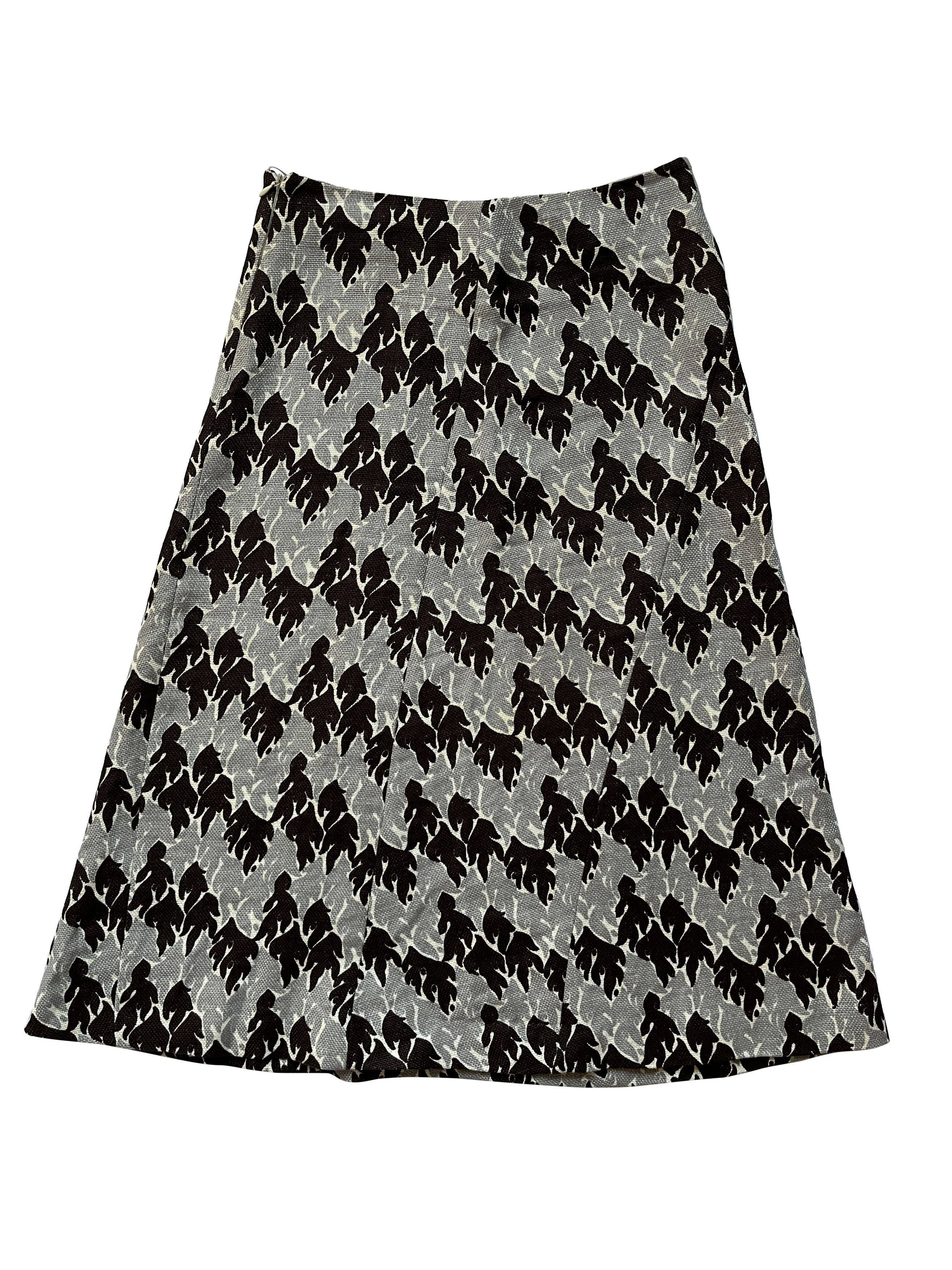 Marni ⚡️QUICK SALE⚡️Marni Grey and Brown A-Line Patterned Skirt Size 28" / US 6 / IT 42 - 2 Thumbnail