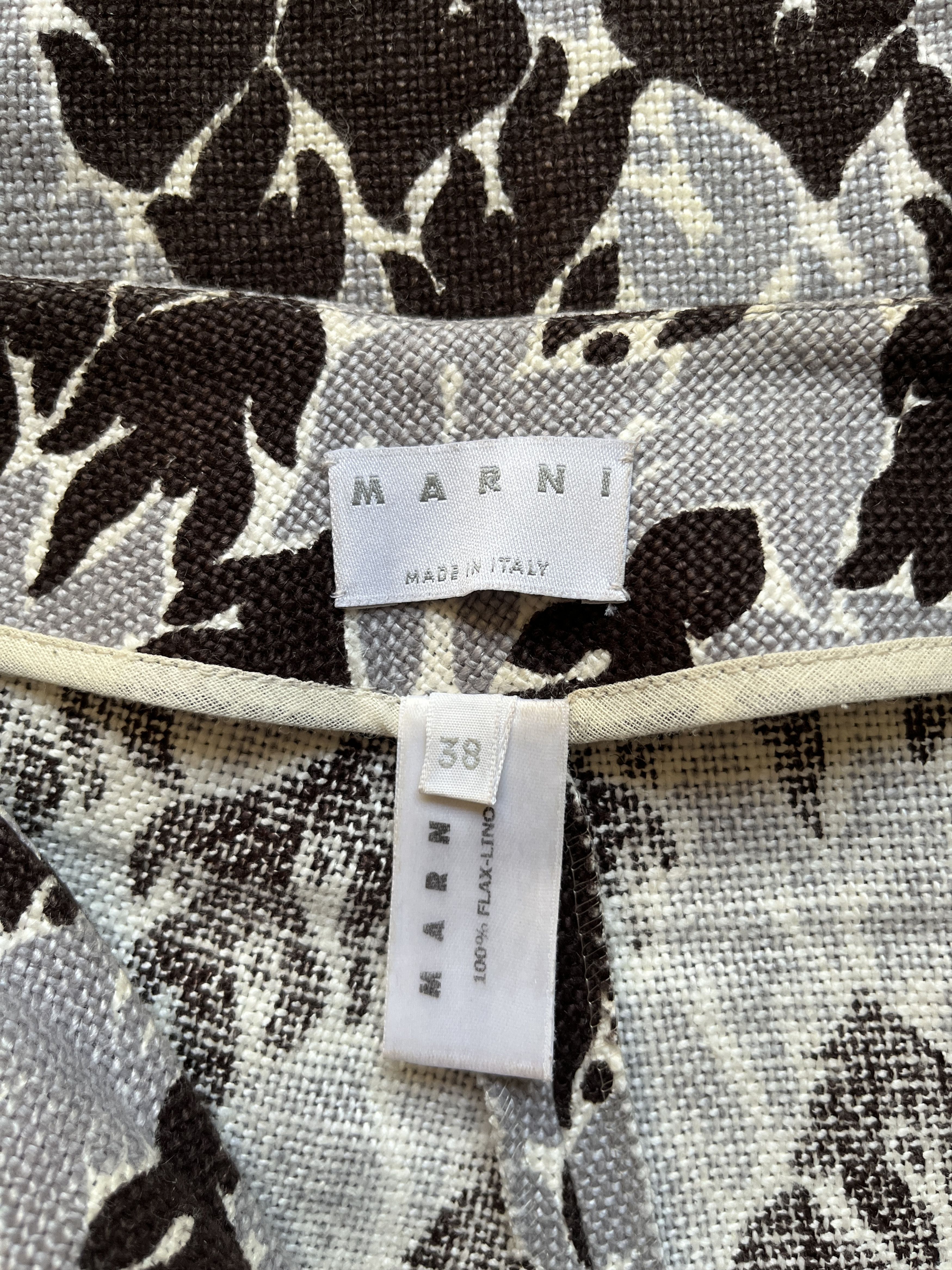 Marni ⚡️QUICK SALE⚡️Marni Grey and Brown A-Line Patterned Skirt Size 28" / US 6 / IT 42 - 3 Thumbnail
