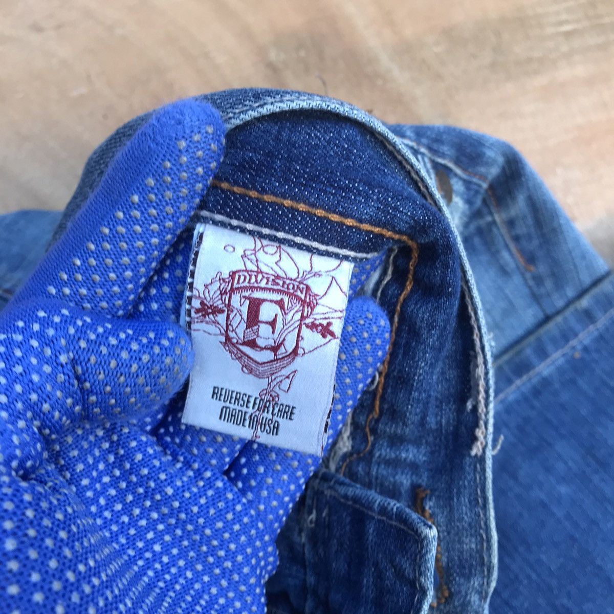 Japanese Brand Flare💥E-Division distressed denim waist 31 inch men Size US 30 / EU 46 - 11 Thumbnail