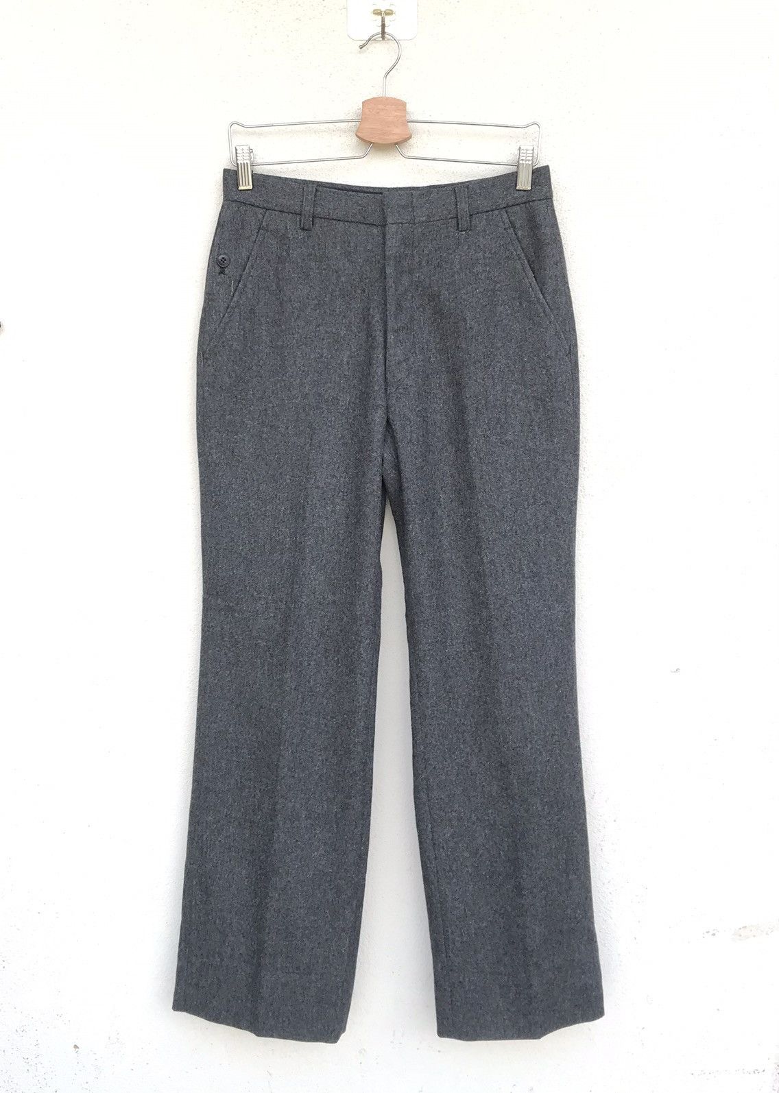 Japanese Brand Vintage Borg japanese brand trouser wide wool pant Size US 29 - 1 Thumbnail