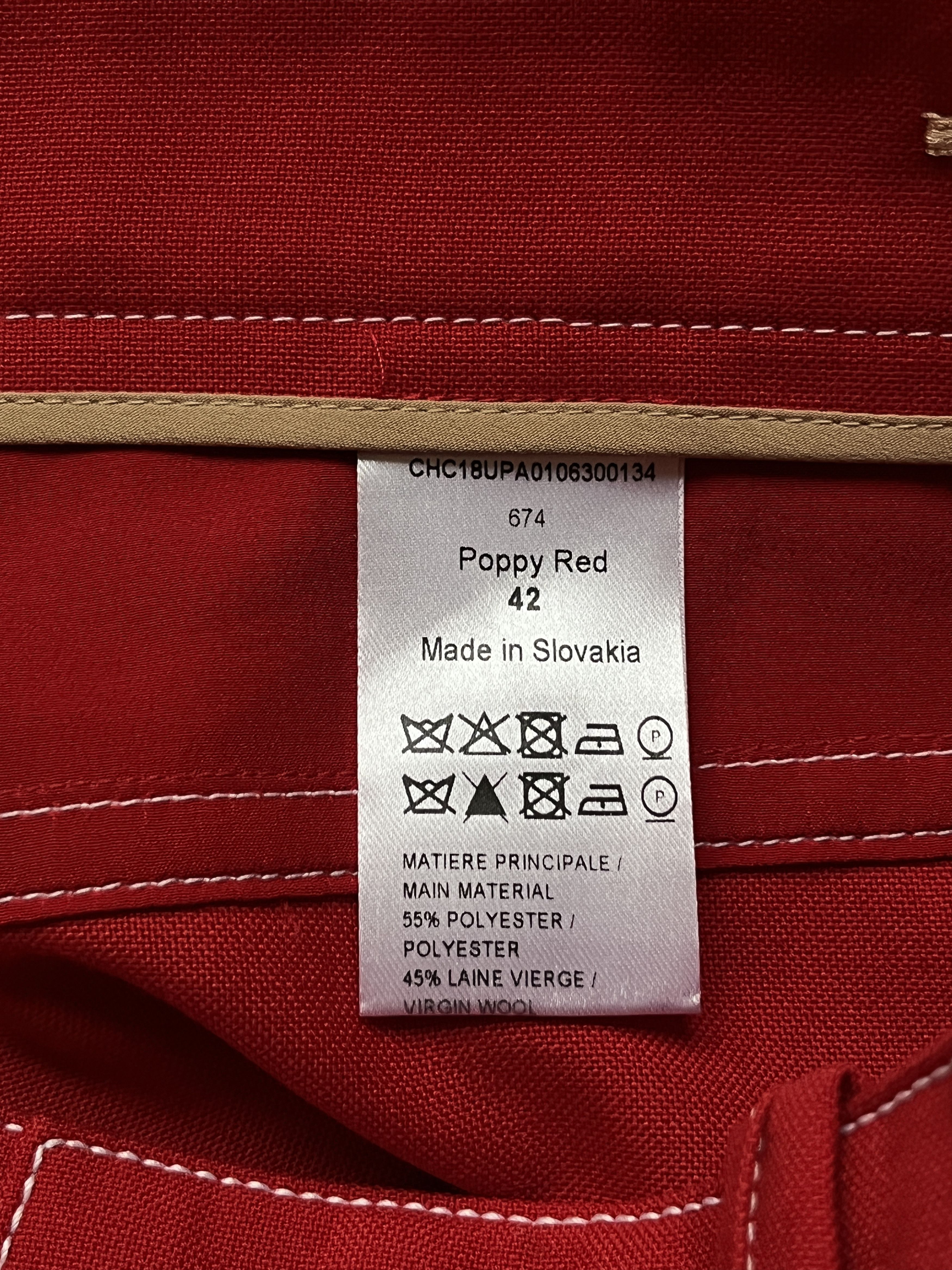 Chloe ⚡️QUICK SALE⚡️Chloe Poppy Red Utility Cargo Pants Trousers Size 32" / US 10 / IT 46 - 4 Thumbnail