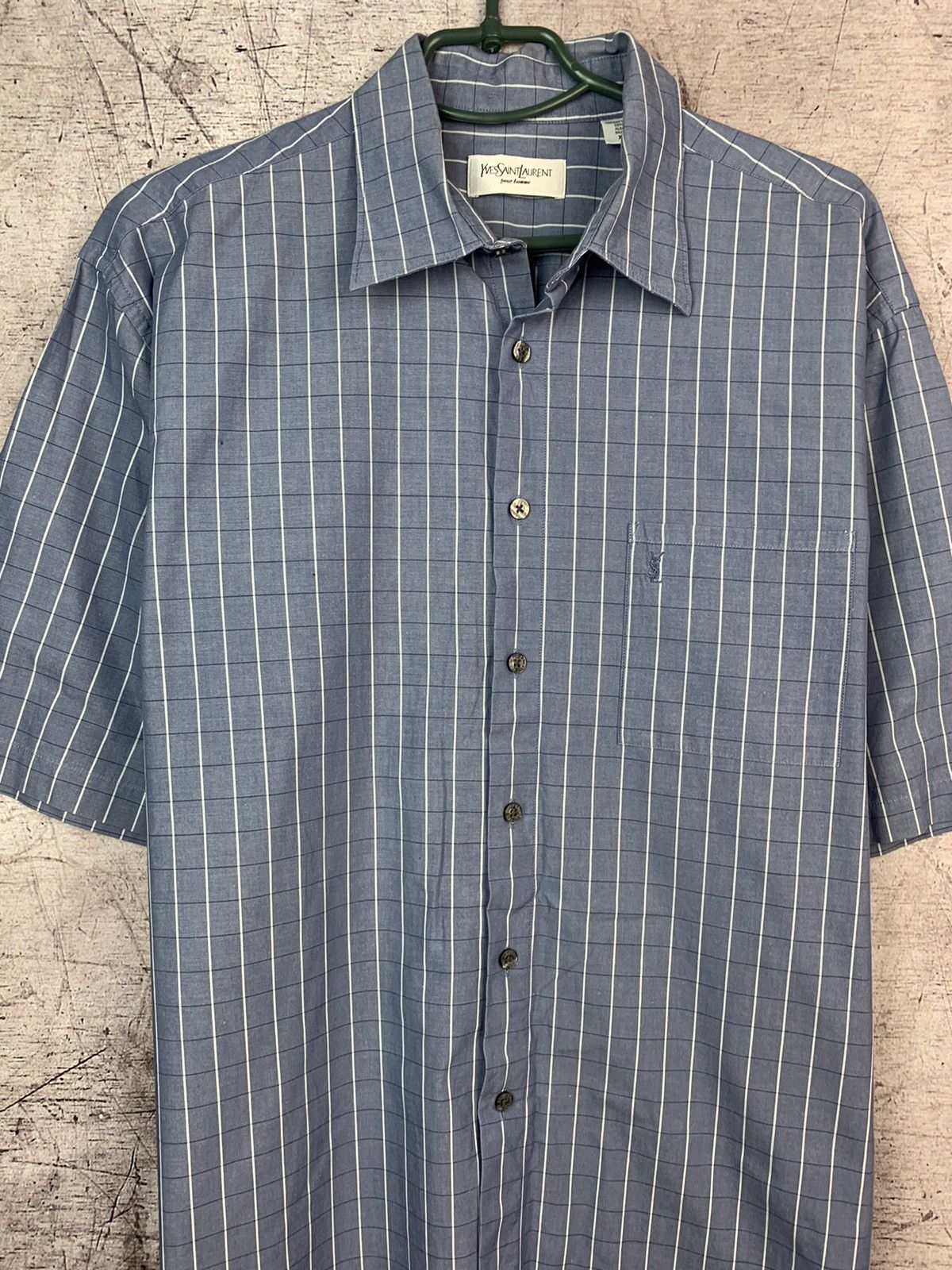 Yves Saint Laurent Vintage Yves Saint Laurent Short Sleeve Shirt Size US XL / EU 56 / 4 - 2 Thumbnail