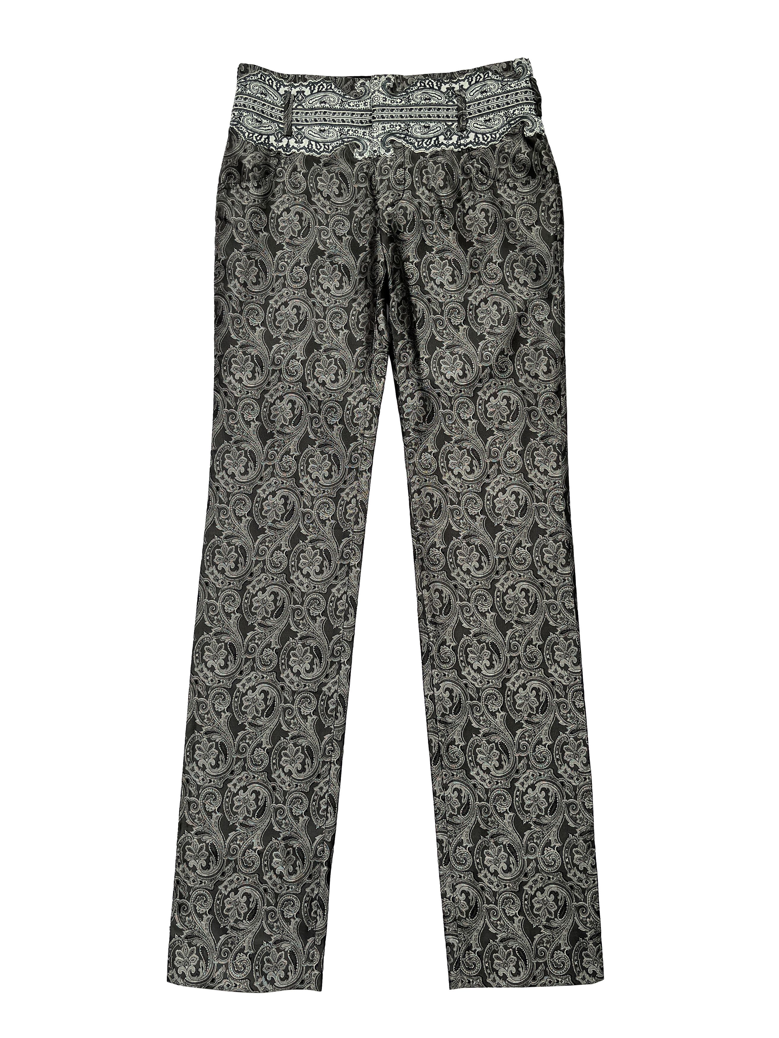 Balenciaga ⚡️QUICK SALE⚡️2005 Balenciaga Grey Silk Pants Trousers Size 26" / US 2 / IT 38 - 1 Thumbnail