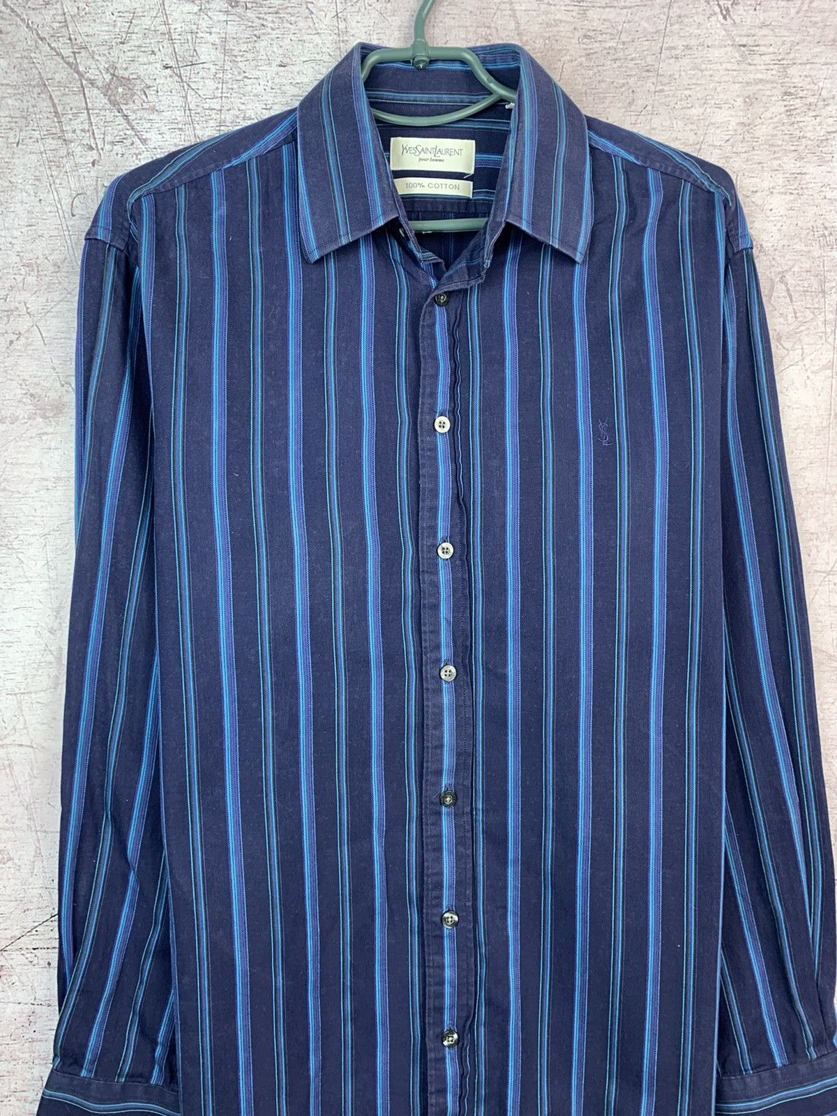 Yves Saint Laurent Yves Saint Laurent YSL Vintage Mens Long Sleeve Shirt Size US M / EU 48-50 / 2 - 2 Thumbnail